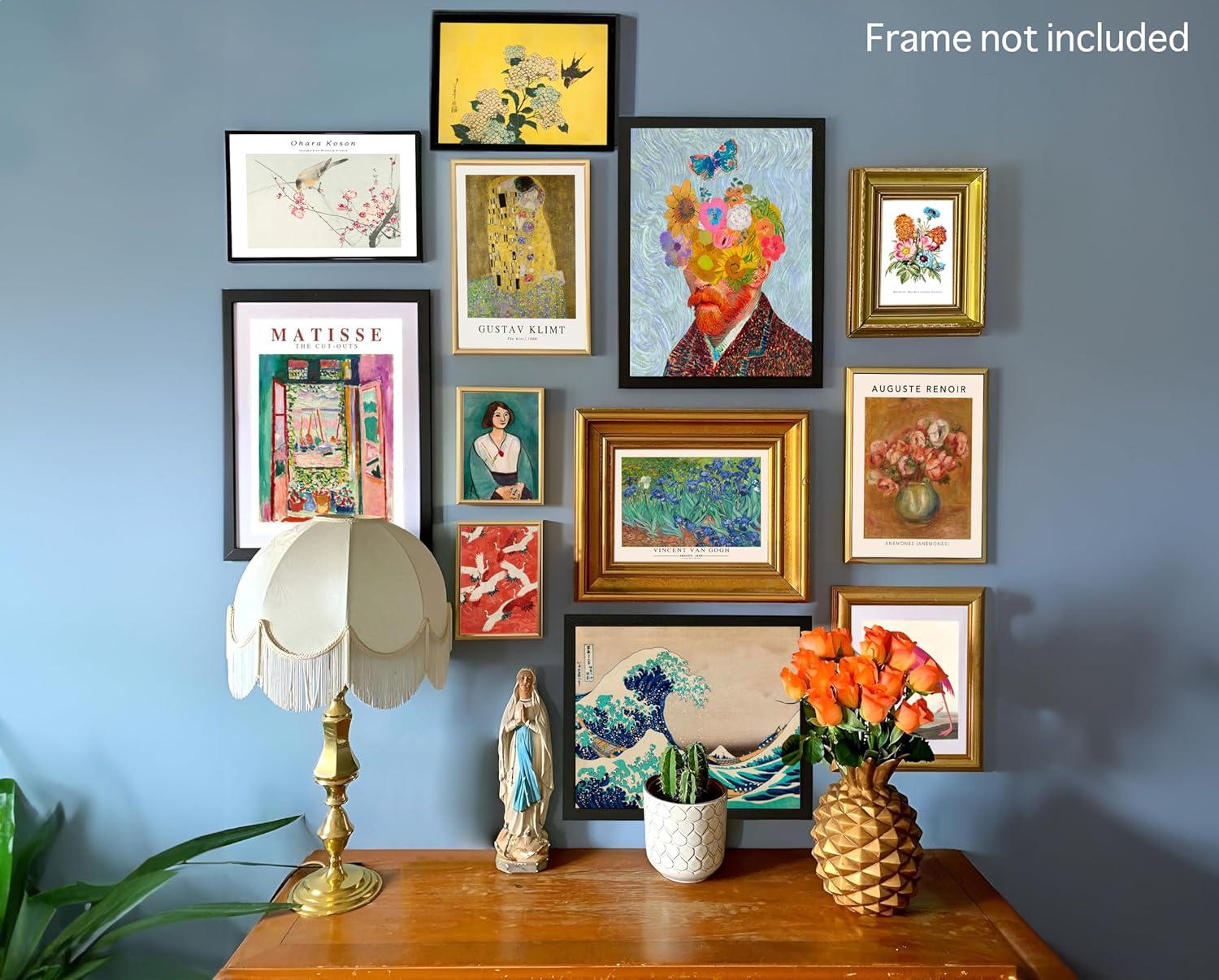 97 Decor Vintage Eclectic Wall Art Prints - Maximalist Funky Pictures, Bright Famous Artist Prints For Wall Decor, Gallery Colorful Art Posters For Bedroom (unframed)