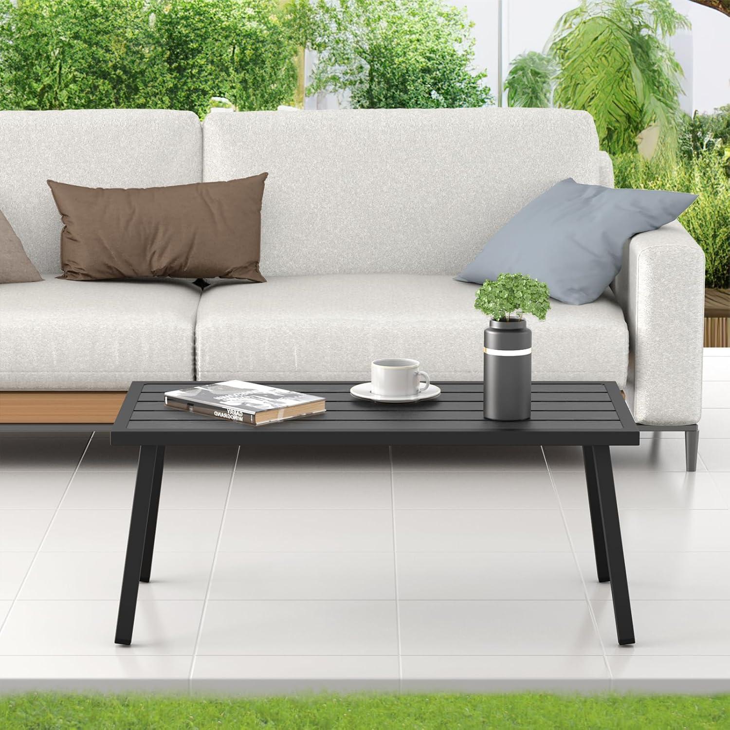 George Oliver Small Metal Outdoor Coffee Side Table