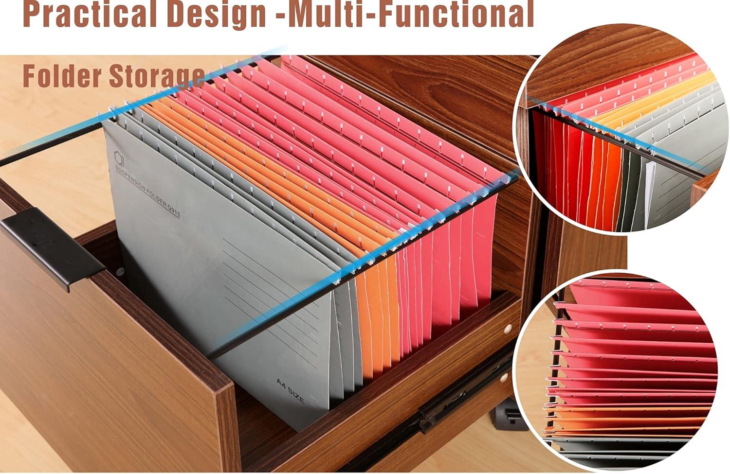 Zipcode Design™ Gosser 15.7'' Wide 3 -Drawer Mobile File Cabinet