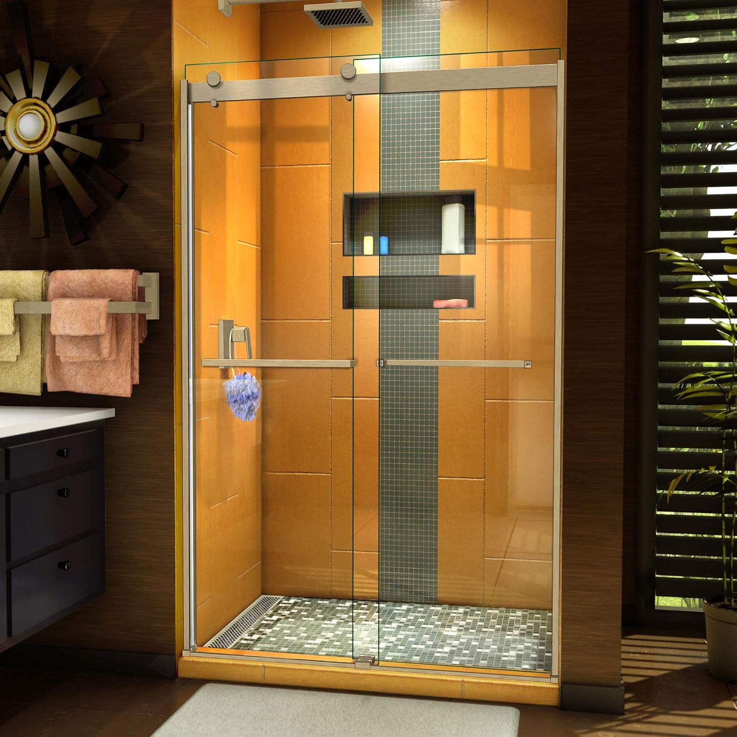 Sapphire 44" W x 76" H Bypass Semi-Frameless Shower Door