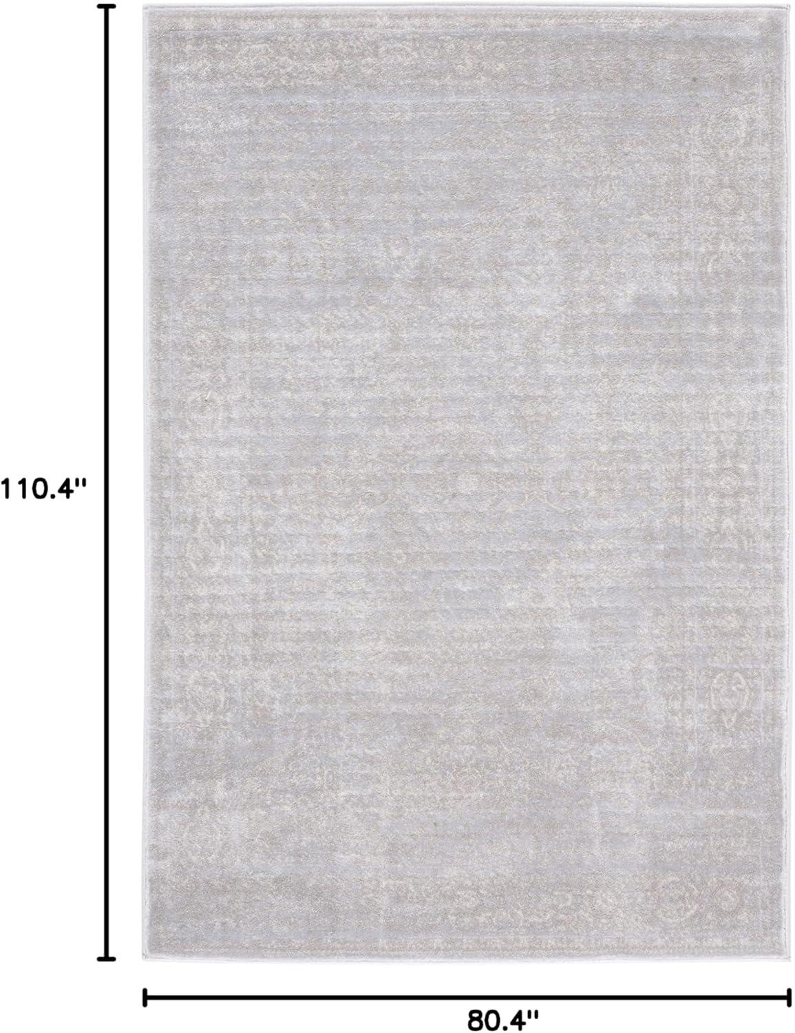 Carnegie CNG691 Power Loomed Area Rug - Light Grey/Grey - 6'7"x9'2" - Safavieh.