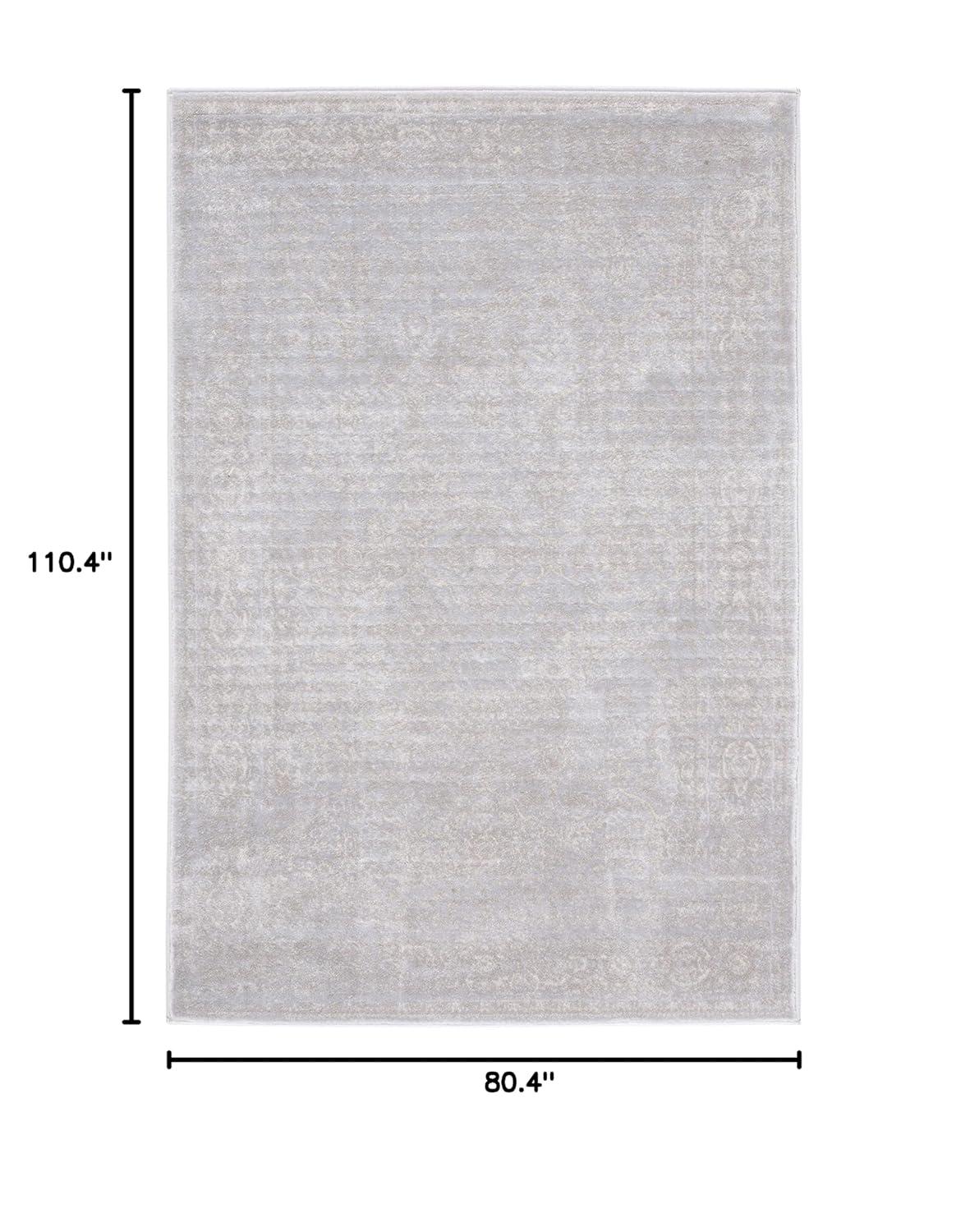 Carnegie CNG691 Power Loomed Area Rug - Light Grey/Grey - 6'7"x9'2" - Safavieh.