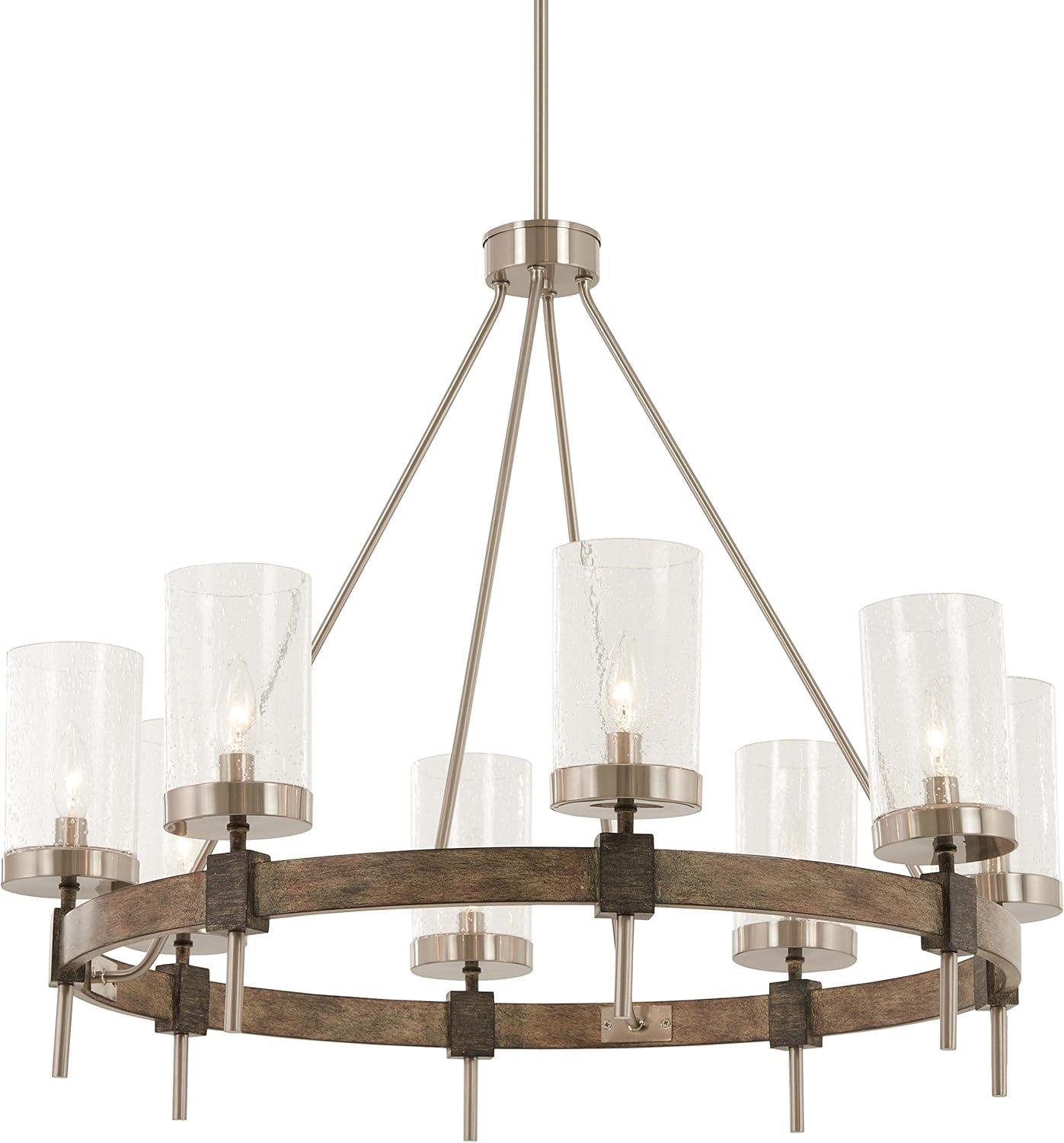 Liska 8 - Light Dimmable Wagon Wheel Chandelier