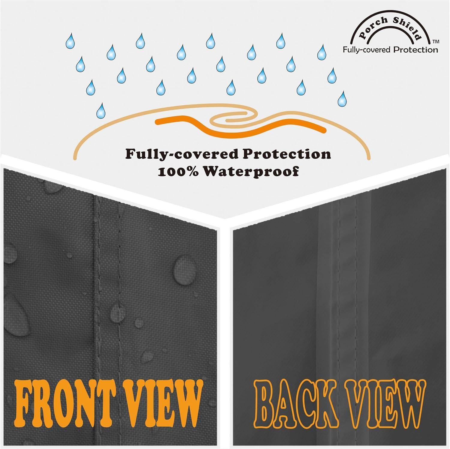 DanceeMangoos Porch Shield Waterproof Universal Generator Cover 38 x 28 x 30 inch - for Most Generators 5500-15000 Watt, Black