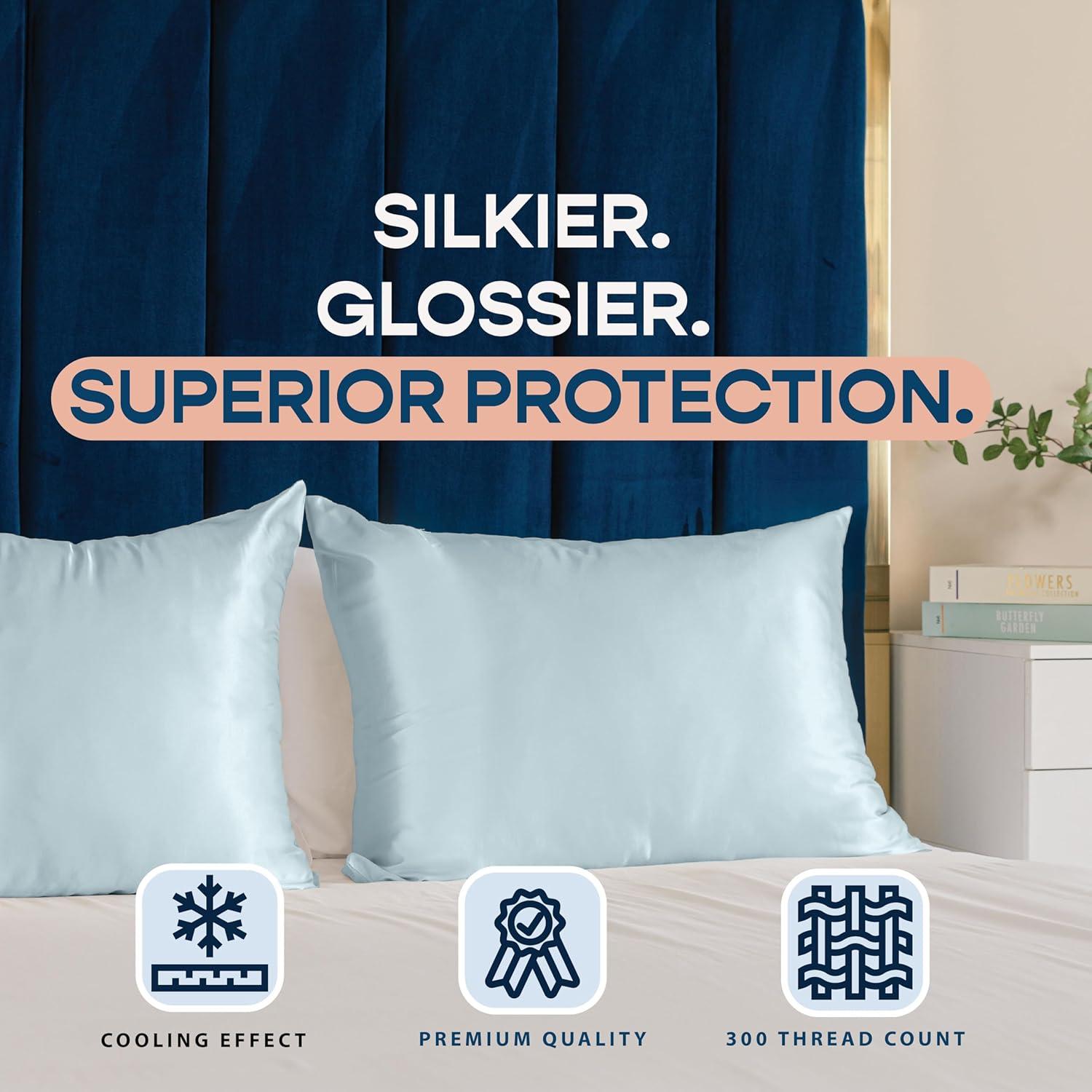 Shopbedding - Satin Pillowcase with Zipper for Hair and Skin