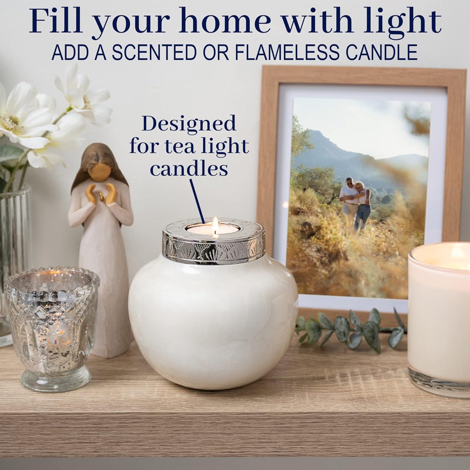 Large Cremation Urns for Human Ashes – Decorative Urn for Ashes Adult Male or Female - Holds up to 220lbs – Beautiful Pearlescent Cremation Urn – Funeral Urns for Ashes - Full Size