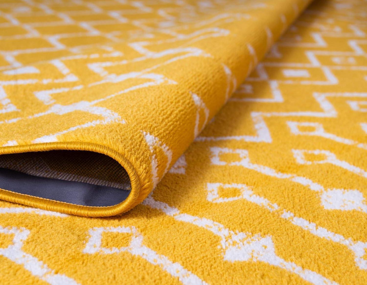Unique Loom 2' 2 x 3' 1 Rectangle Moroccan Trellis Yellow Area Rug