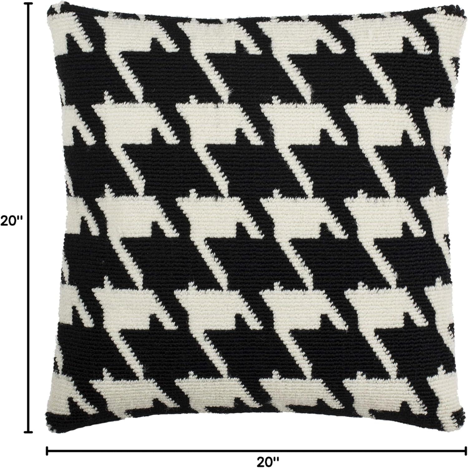 Bratcher Houndstooth Indoor/Outdoor Throw Pillow