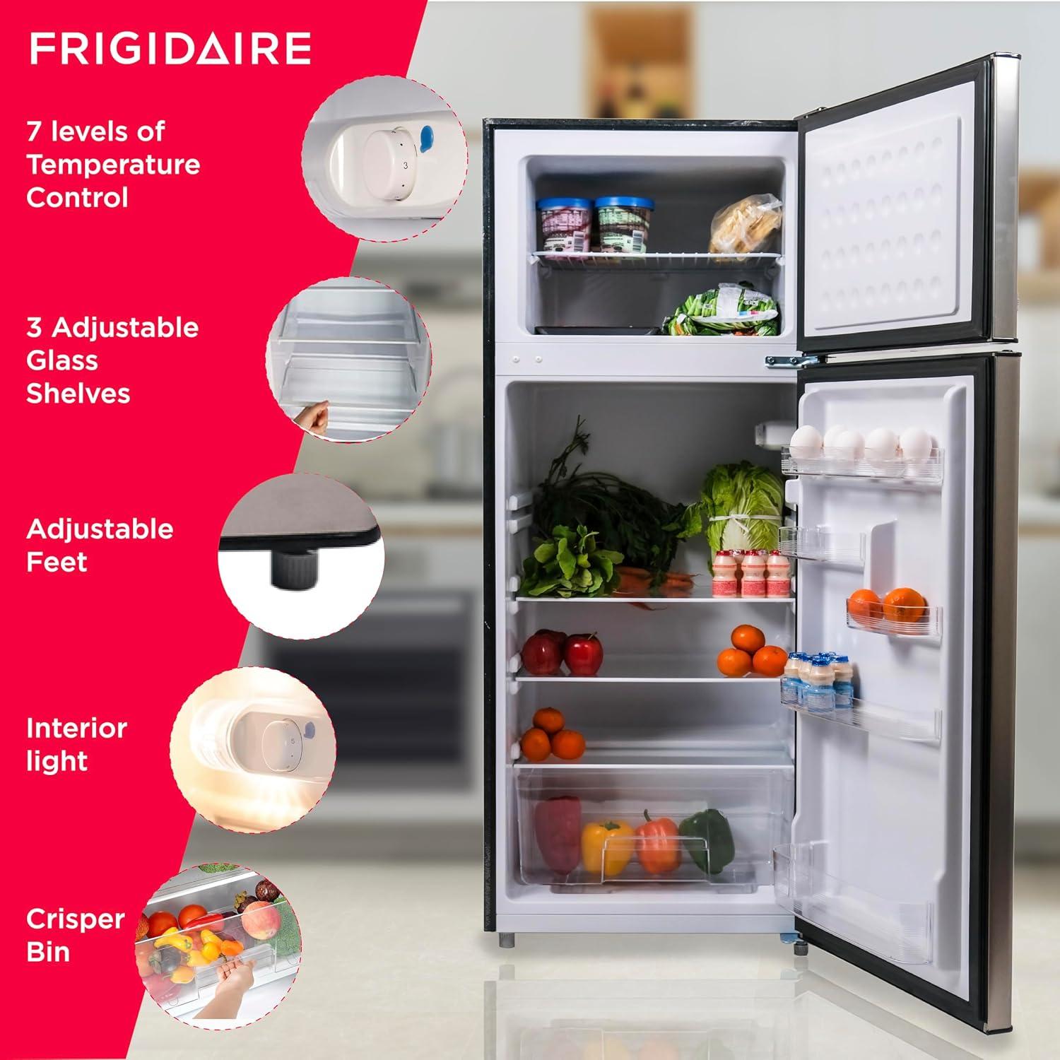 Frigidaire 7.5 Cu Ft Stainless Steel Compact Refrigerator with Freezer