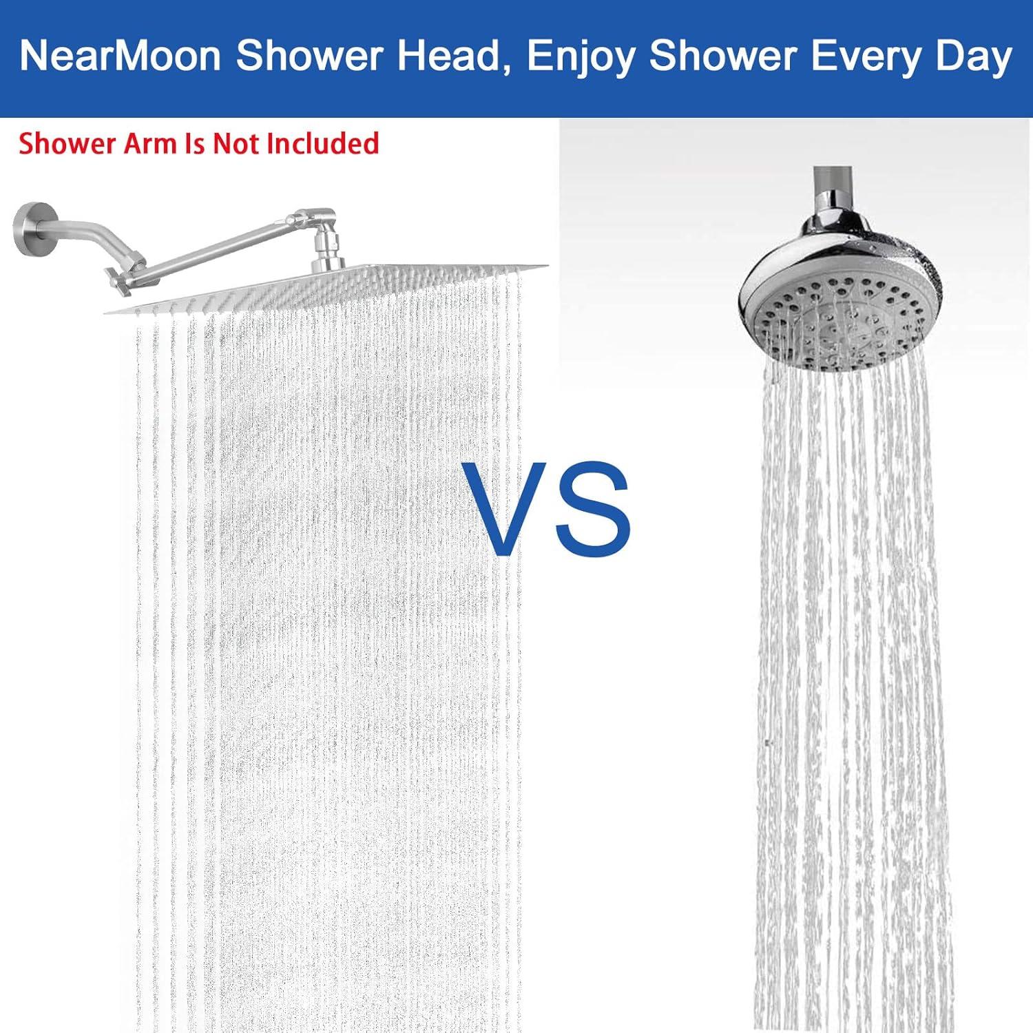 10-Inch Brushed Nickel Square Rainfall Shower Head