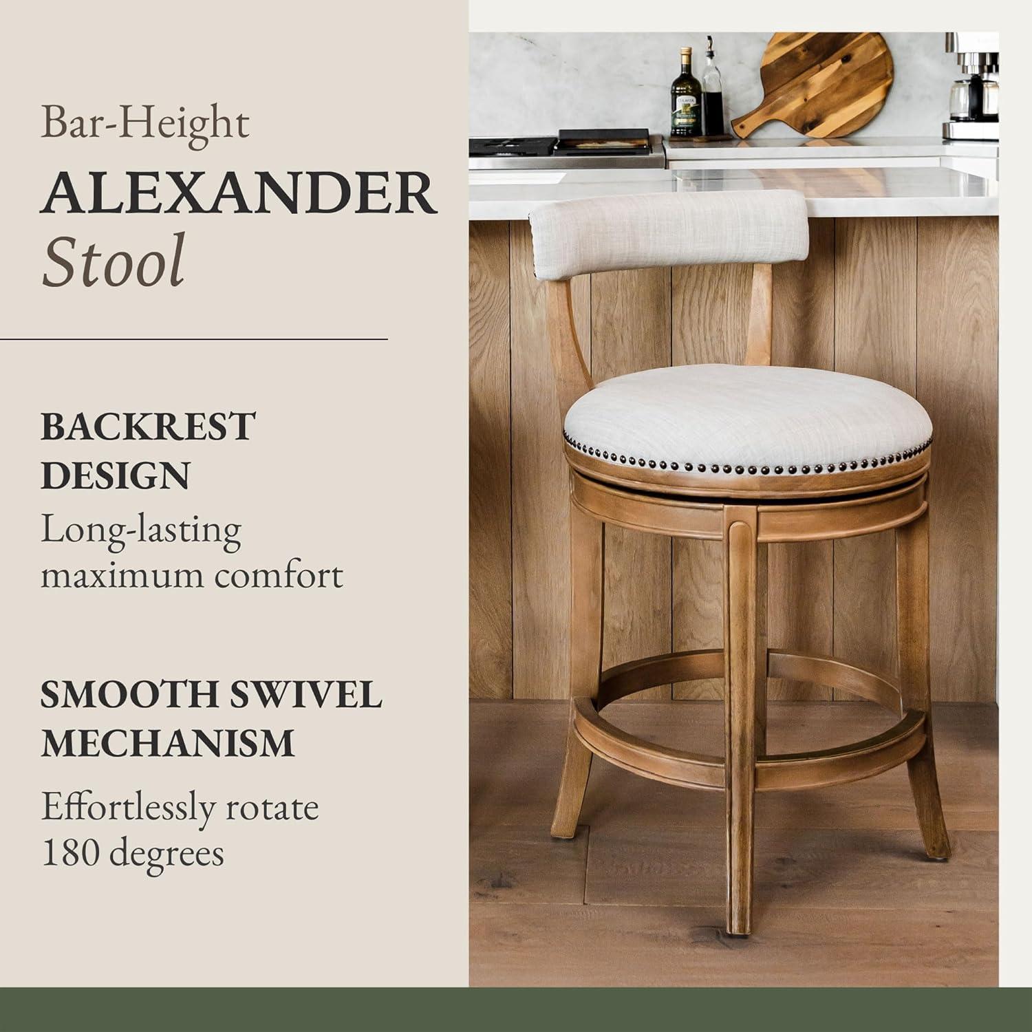 Maven Lane Alexander Low Back Swivel Kitchen Stool