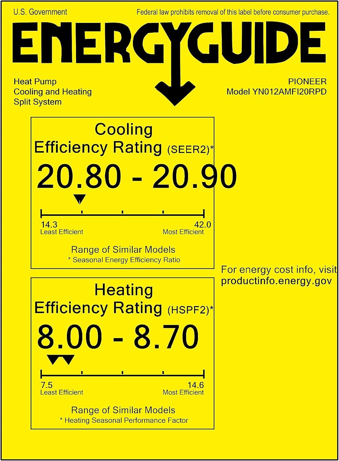 Pioneer White Wall Mount Ductless Mini Split Heat Pump System