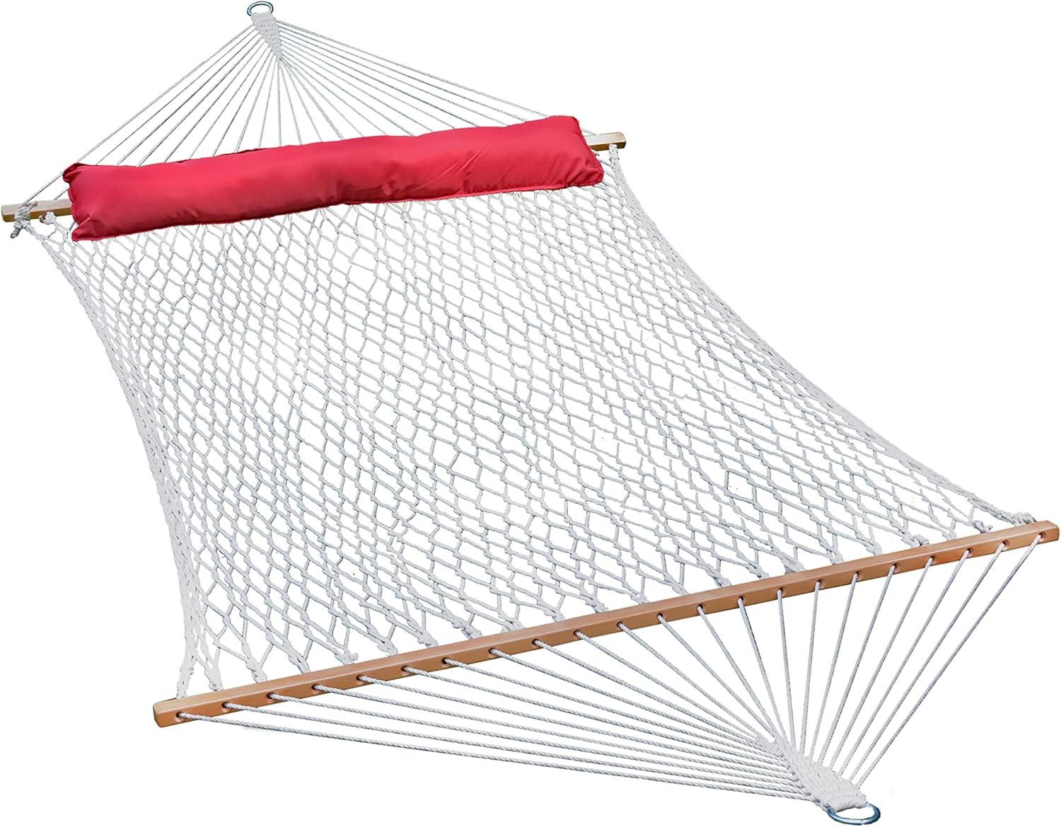 Algoma Net Company 13' Cotton Rope Hammock w/ Pillow