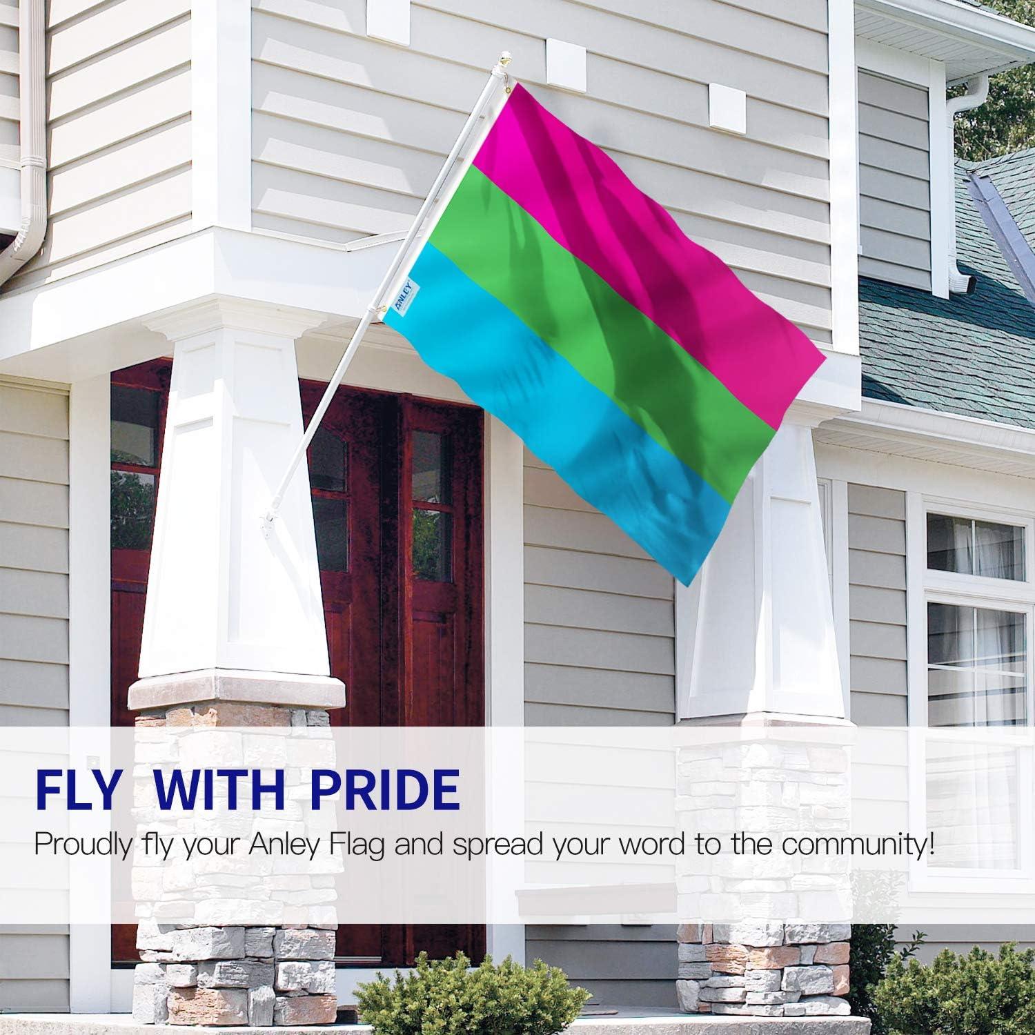 ANLEY 3 ft x 5 ft Polysexual Pride Flag - Polysexual Pride Flag