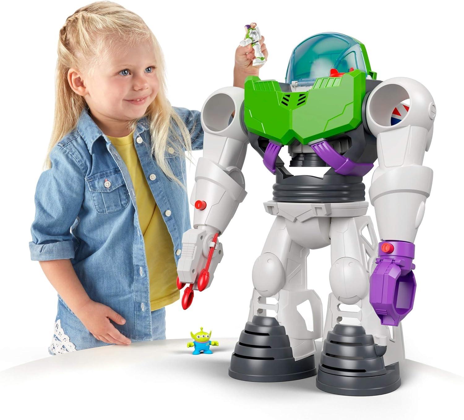 Fisher-Price Imaginext Preschool Toy Disney Pixar Toy Story Buzz Lightyear Robot Playset with Spaceship