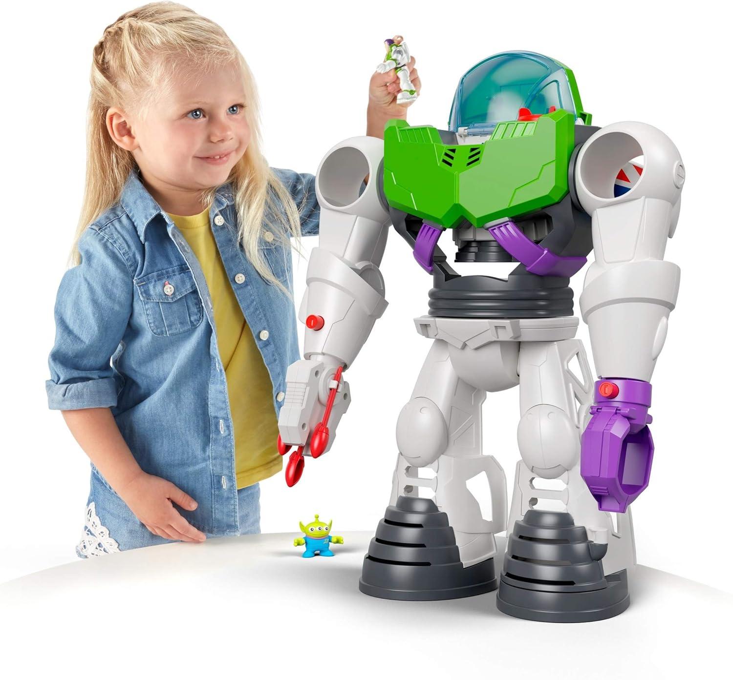 Fisher-Price Imaginext Preschool Toy Disney Pixar Toy Story Buzz Lightyear Robot Playset with Spaceship