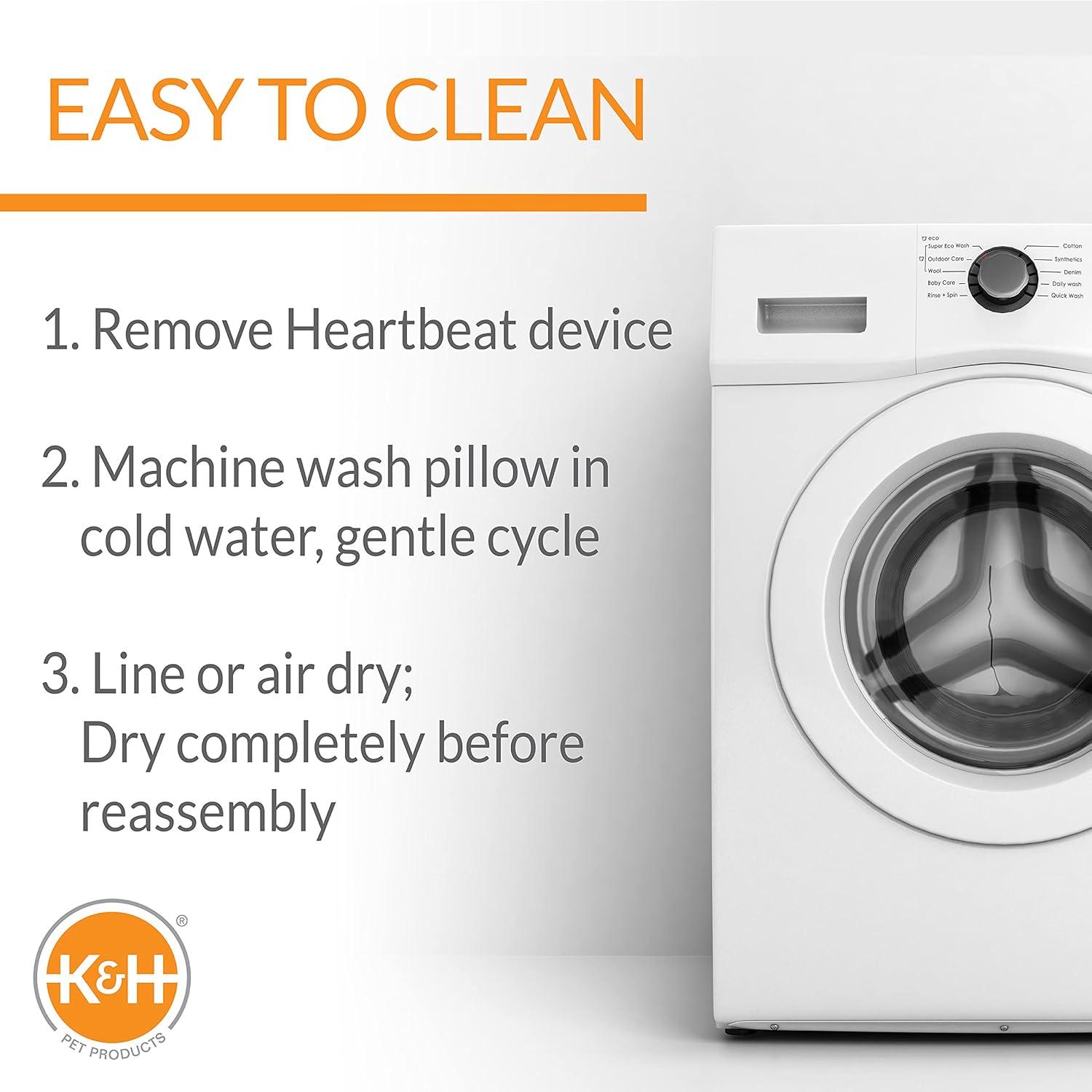 K&H Pet Products Mother's Heartbeat Calming Dog Toy Heart Pillow Red Medium Breed Heartbeat 8 Inch