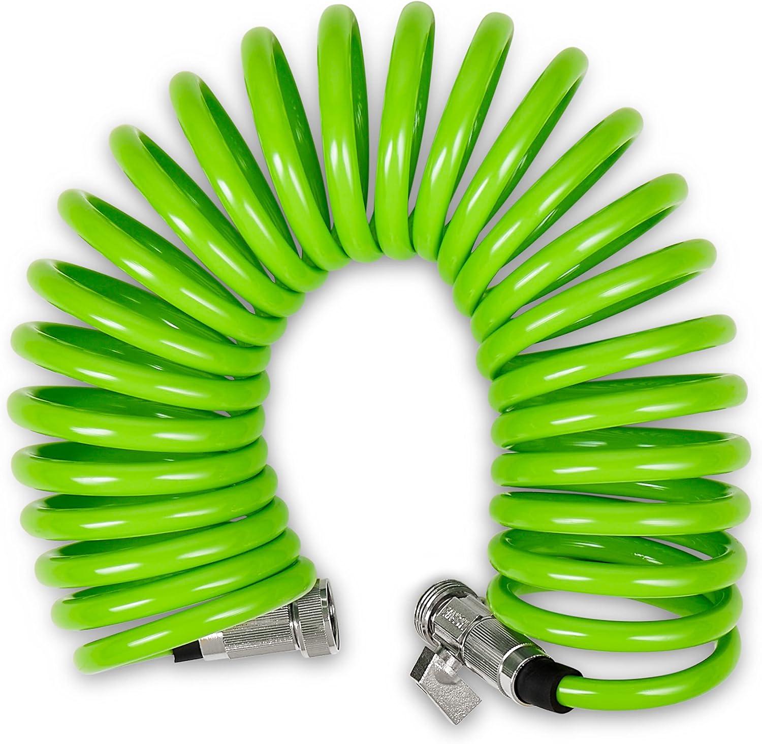 Morvat Morvat Recoil Garden Hose with ON/OFF Valve & 10-Way Spray Nozzle