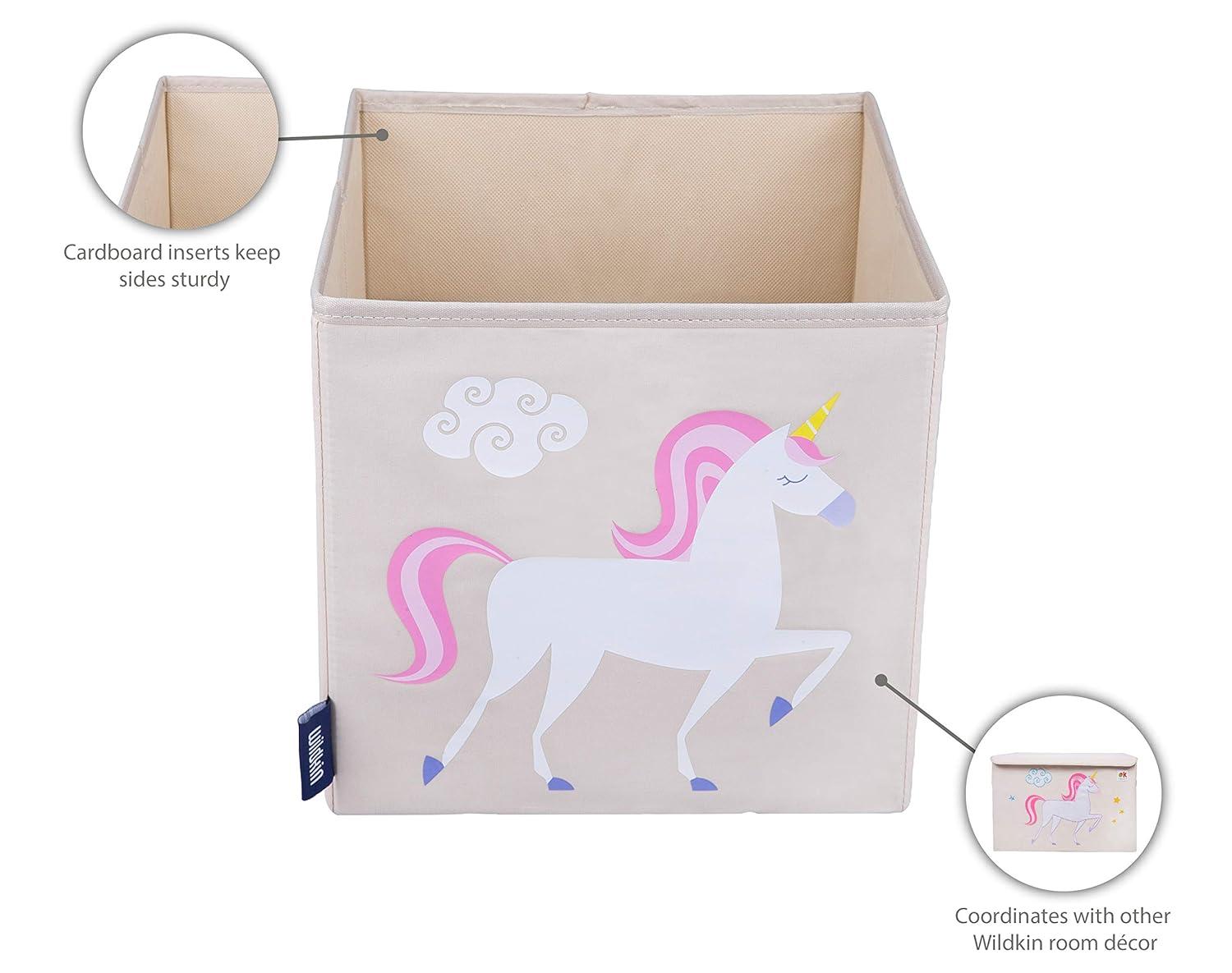 Wildkin 10 Inch Kids Canvas Toy Storage Cube  (Mermaids)