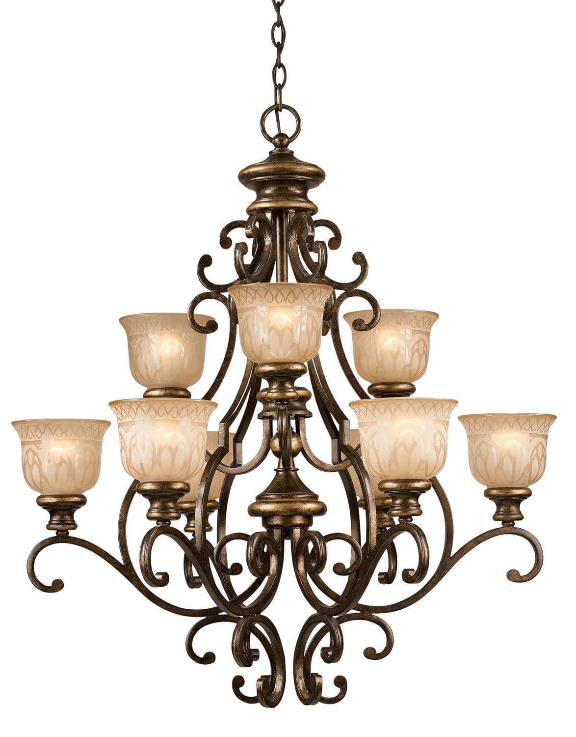 Crystorama Norwalk 9 Light Bronze Umber Chandelier