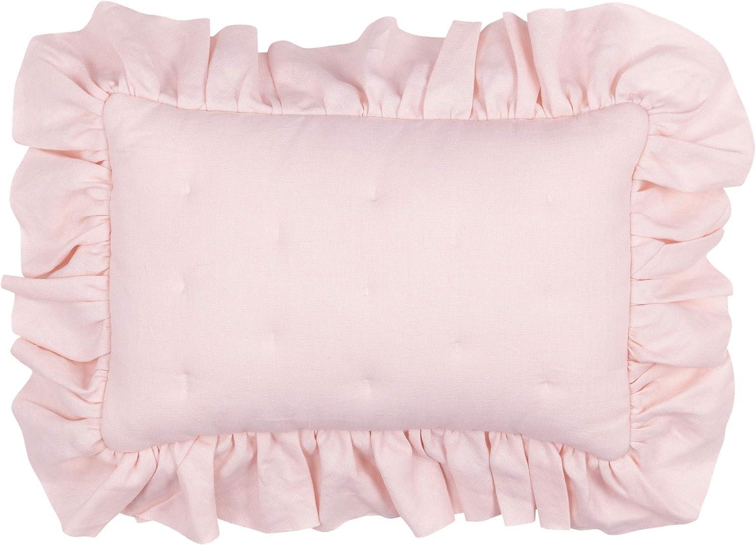 Lambs & Ivy Floral Garden Watercolor/Pink Linen 5-Piece Baby Crib Bedding Set