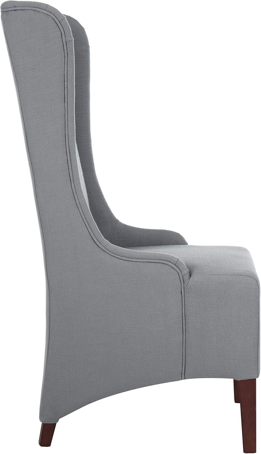 SAFAVIEH Becall Transitional Fabric Solid Dining Parsons Chair, Arctic Grey