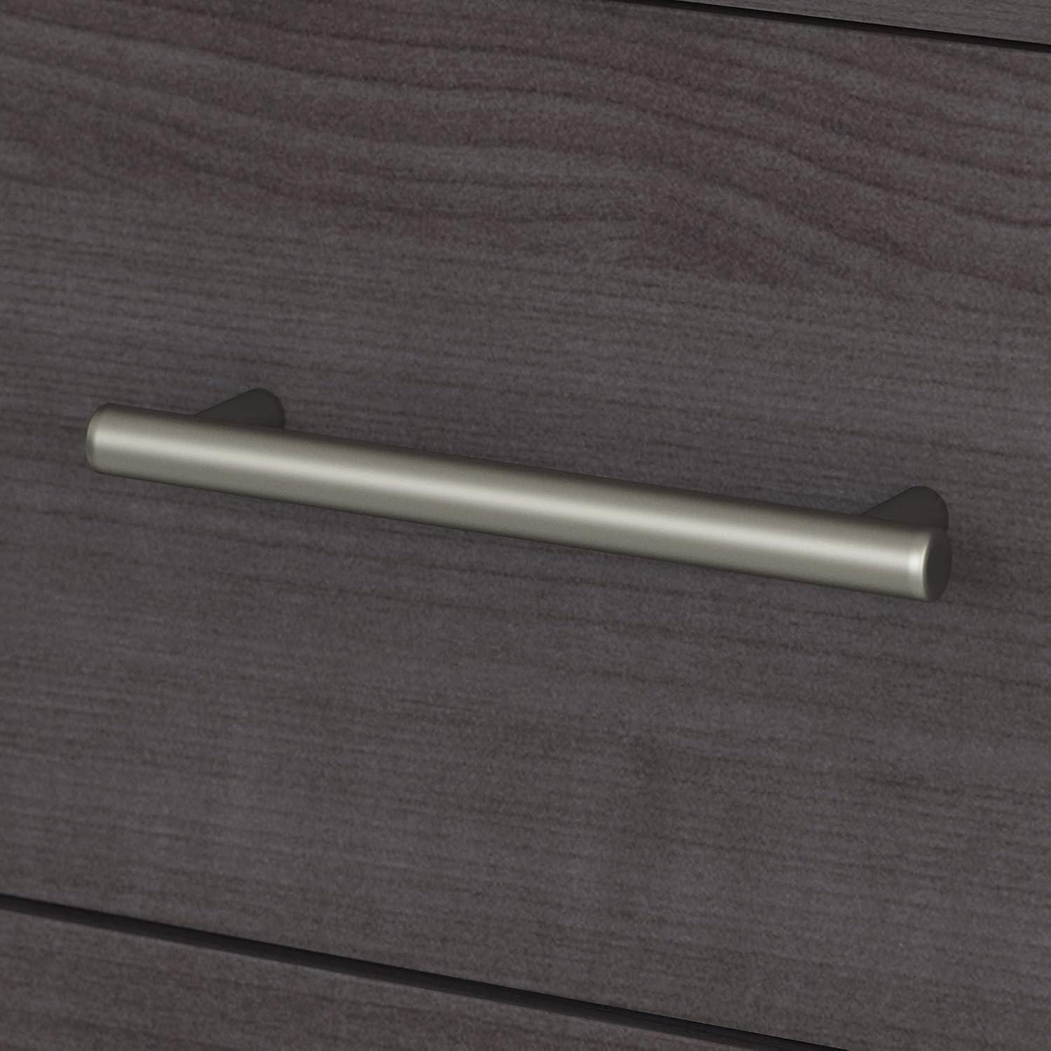 Somerset 72W Office Desk with Drawers and Hutch in Storm Gray - Engineered Wood