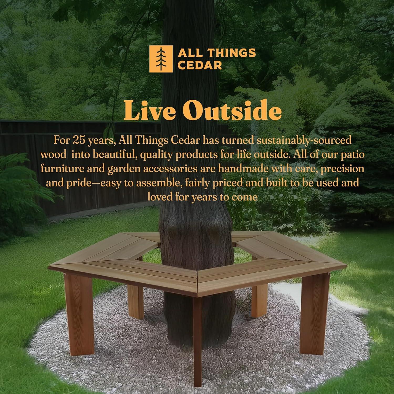 Union Rustic Ardoin 5-Sided Tree Bench