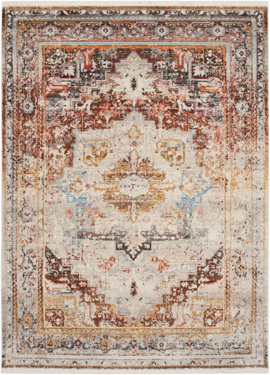 Vintage Persian VTP438 Power Loomed Indoor Area Rug - Cream/Multi - 4'x6' - Safavieh