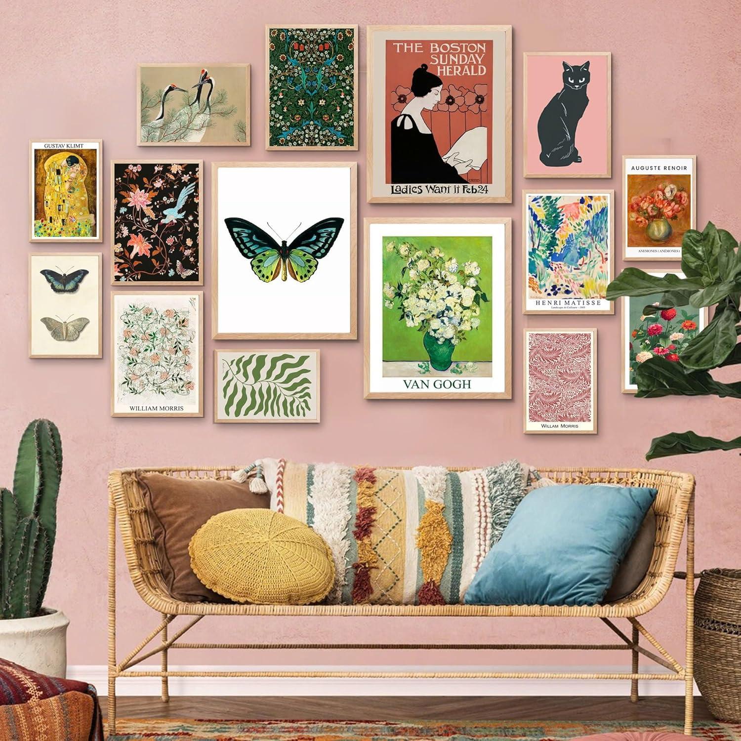 Colorful Boho Eclectic Wall Art Prints Set