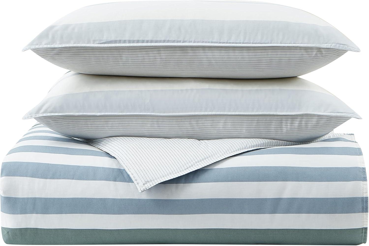 Nautica Lansier Cotton Grey Duvet Cover Set