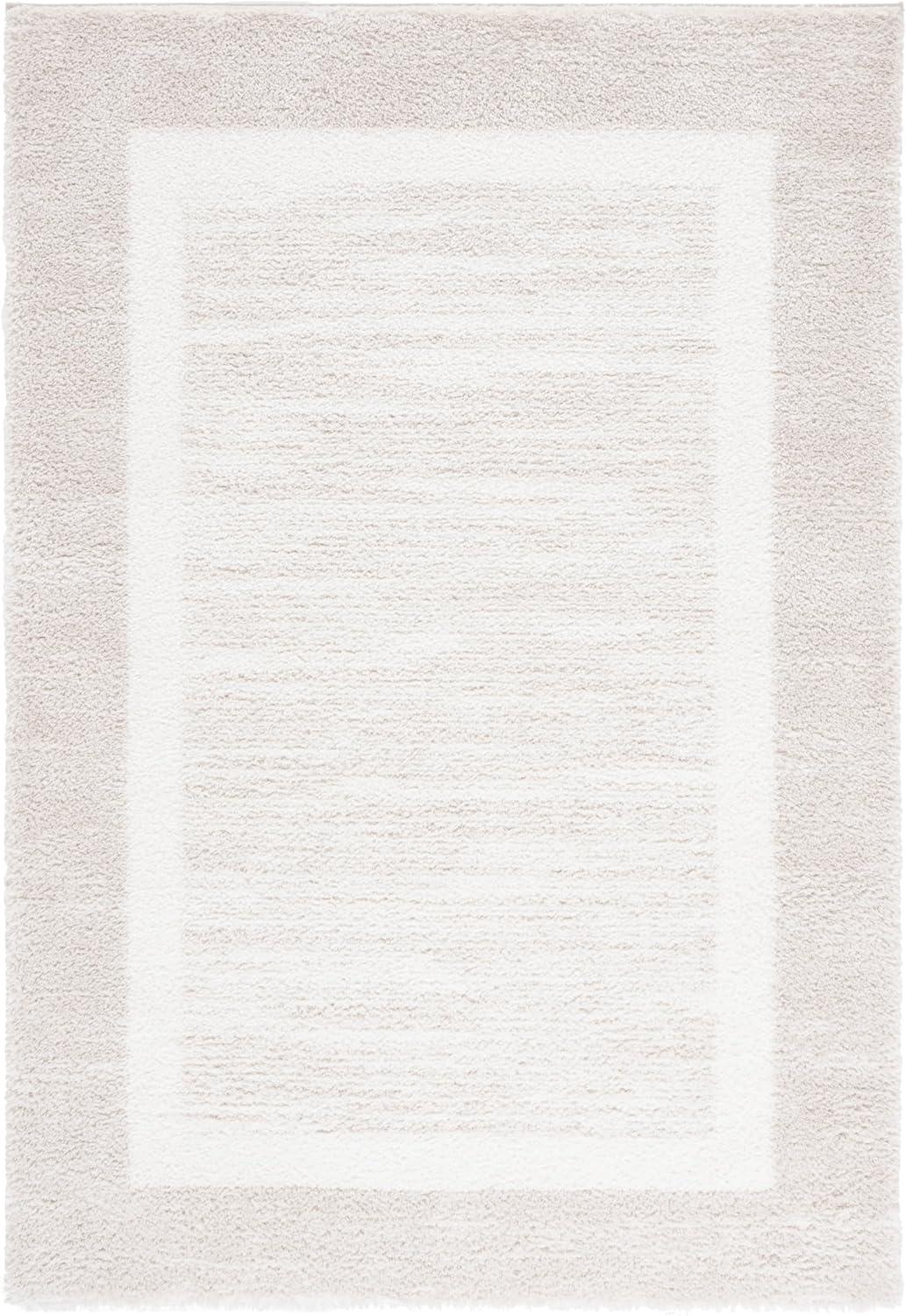 August Shag 900 AUG900 Power Loomed Indoor Area Rug - Ivory - 4'x6' - Safavieh