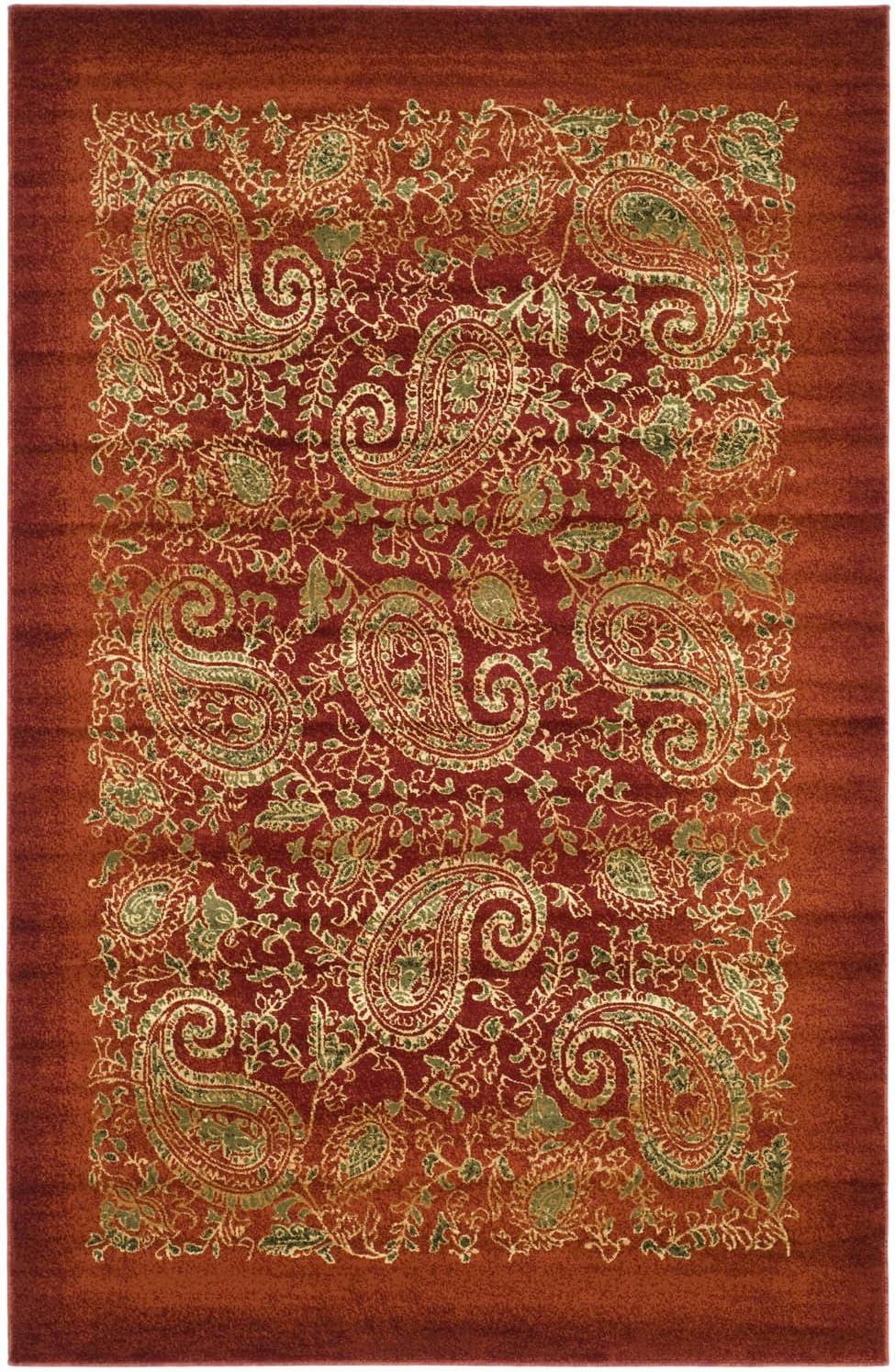 SAFAVIEH Lyndhurst Julia Traditional Floral Area Rug, Red/Multi, 6' x 9'