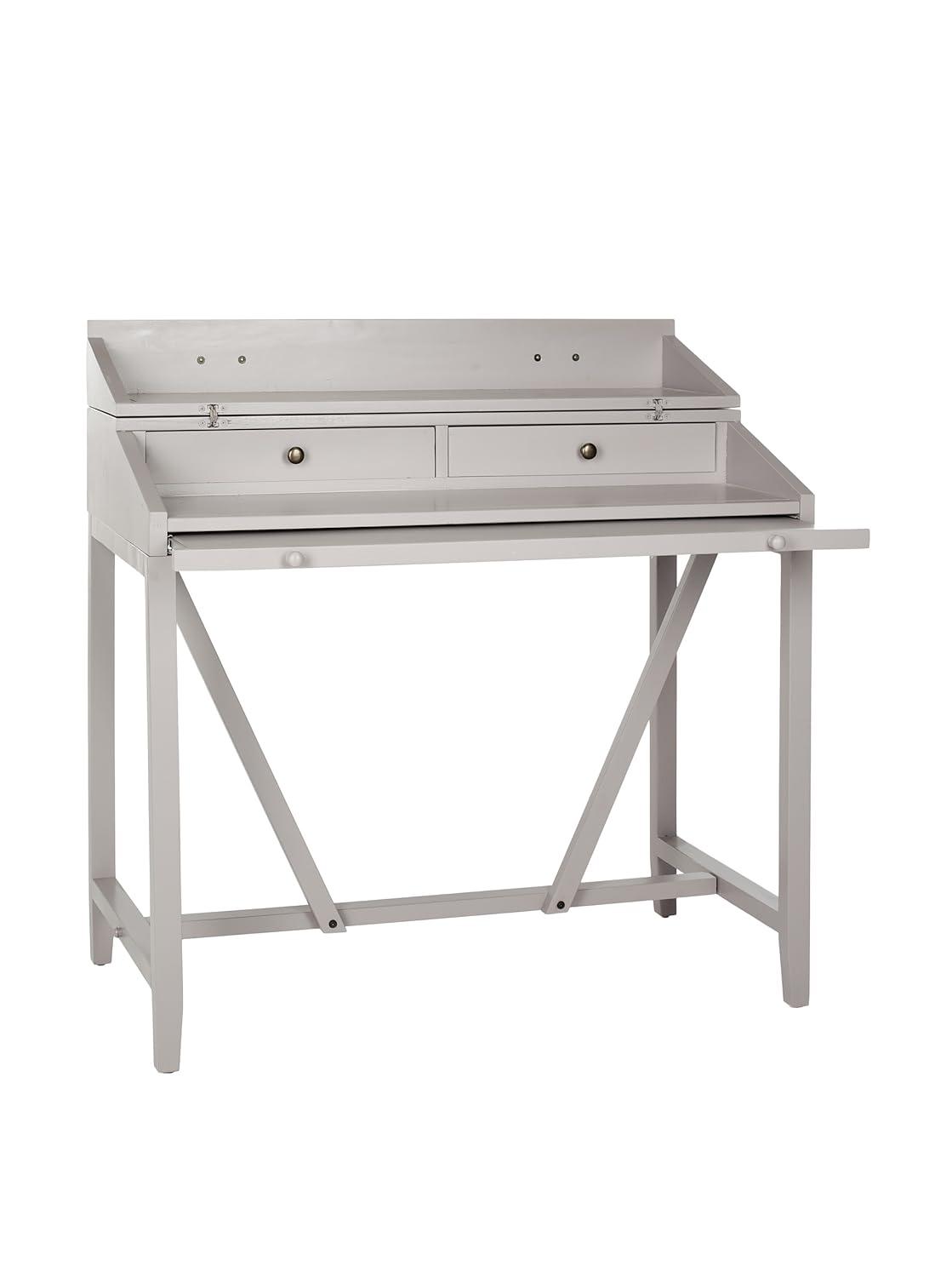 Wyatt Writing Desk With Pull Out - AMH6509 - Quartz Grey - Safavieh Couture