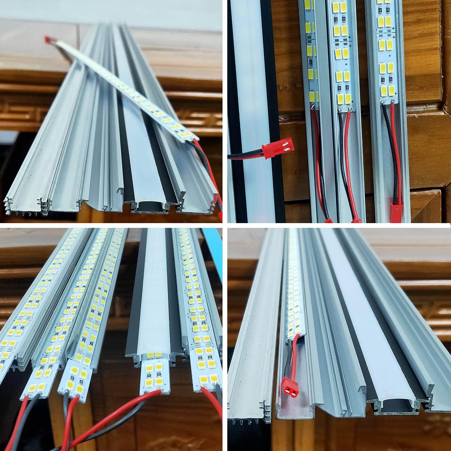 ICIH Under Cabinet LED Light 10Pack 12v LED Light Strip Rigid Super Bright White 6000K SMD5630 9W 84LED Double Row 0.5m/20in for Kitchen Cabinet,Counter,Showcase Vehicle Replace