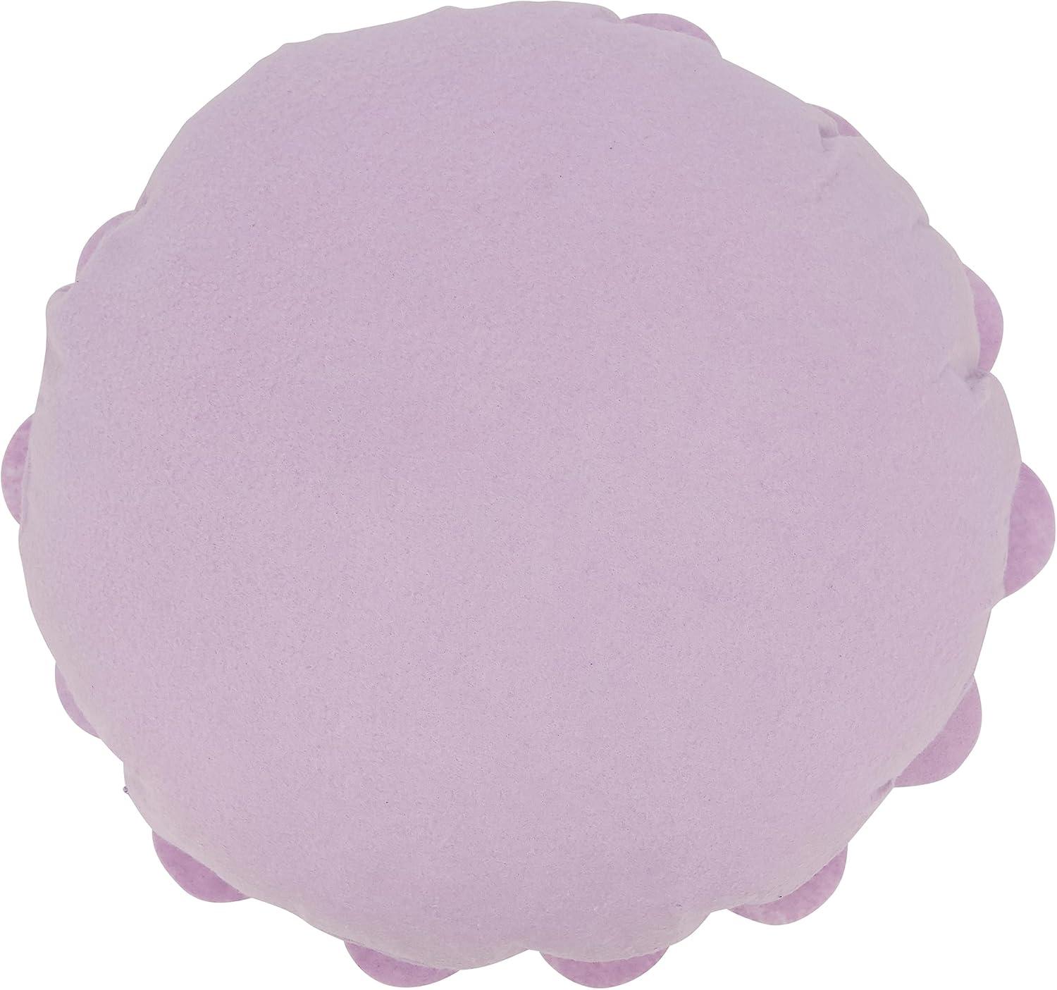 Flower Appliqued Felt Throw Pillow
