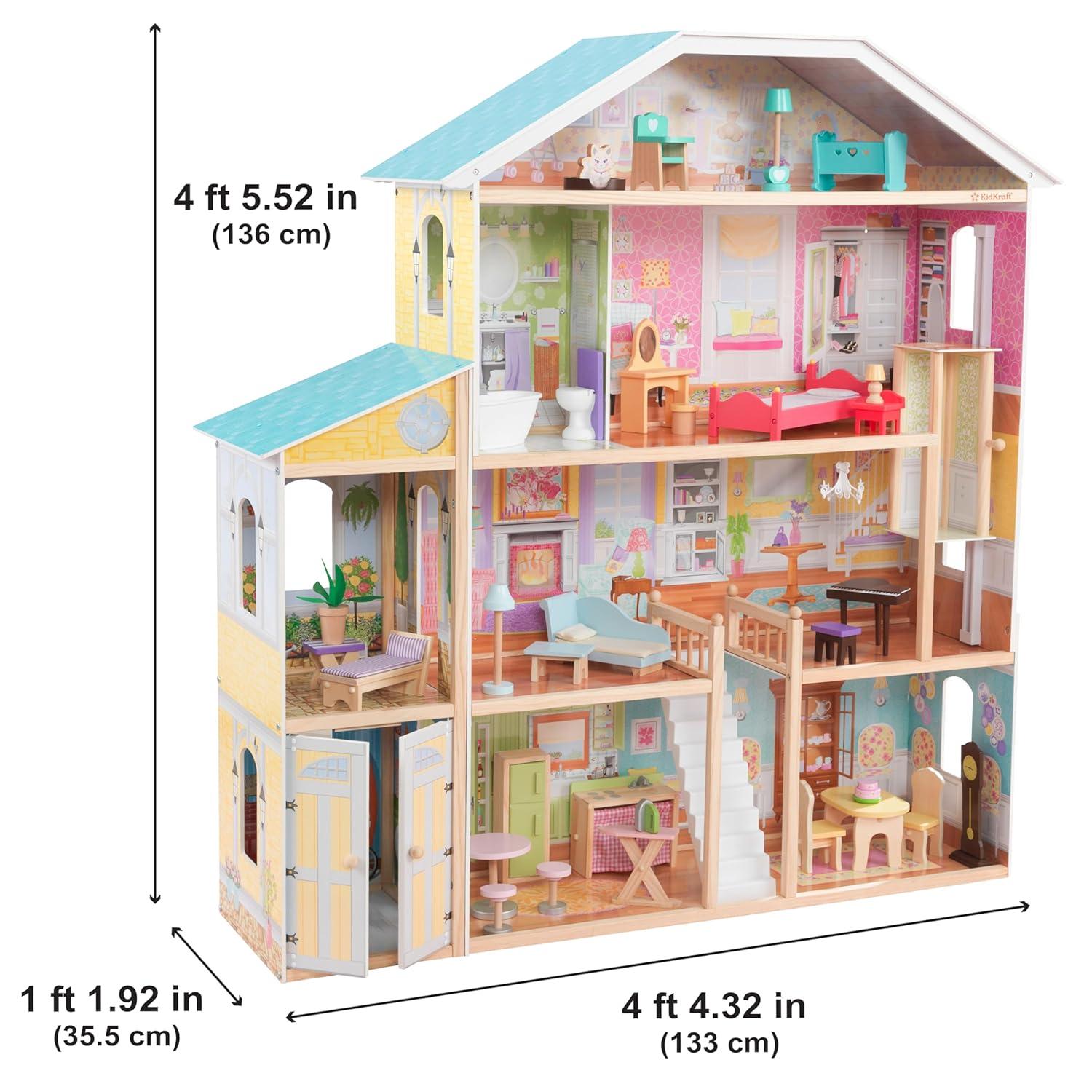 KidKraft Majestic Mansion Wooden Dollhouse with 34 Accessories