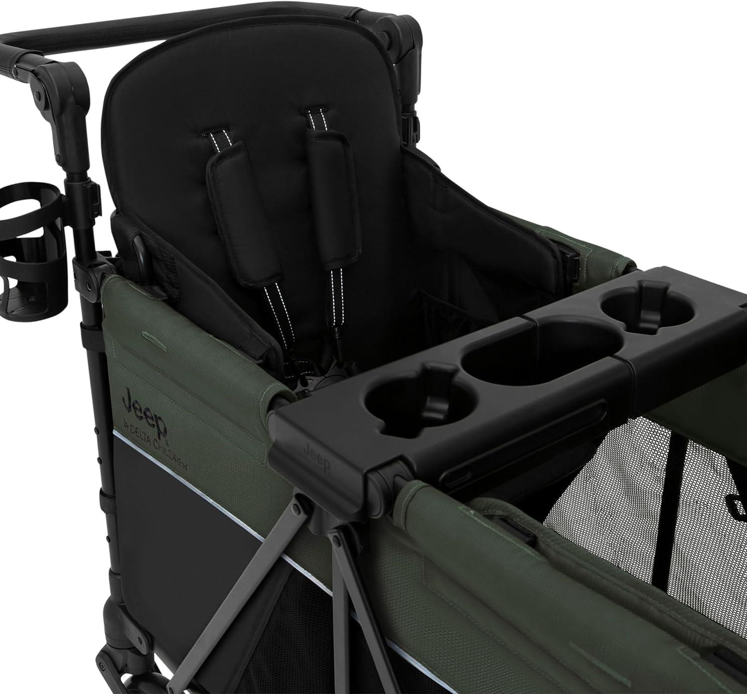 Jeep Aries Stroller Wagon by Delta Children - Black/Green