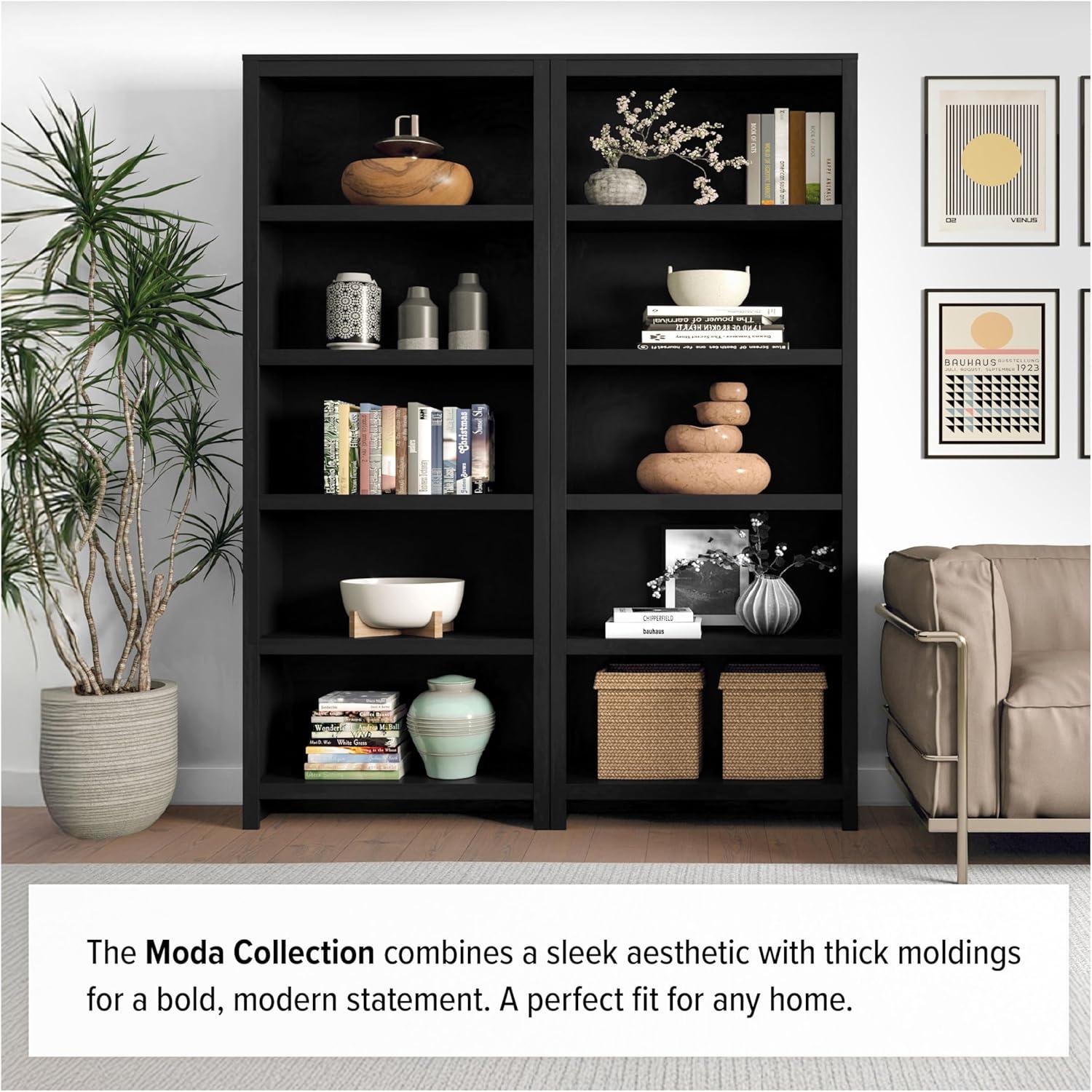 Prepac Tall 6-Shelf Bookcase, Drifted Gray