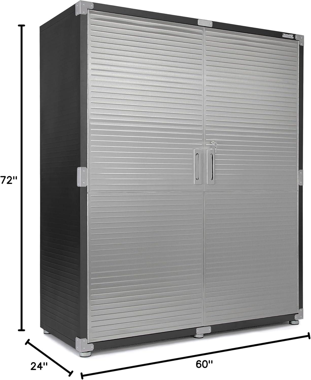 UltraHD® Seville Classics UltraHD Extra-Wide Storage Cabinet, 60" W x 24" D x 72" H
