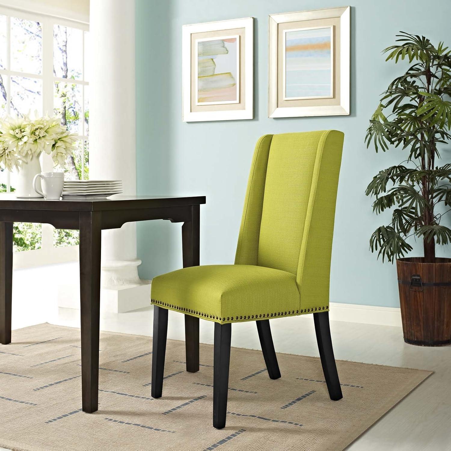 Modway Baron Fabric Dining Chair in Wheatgrass