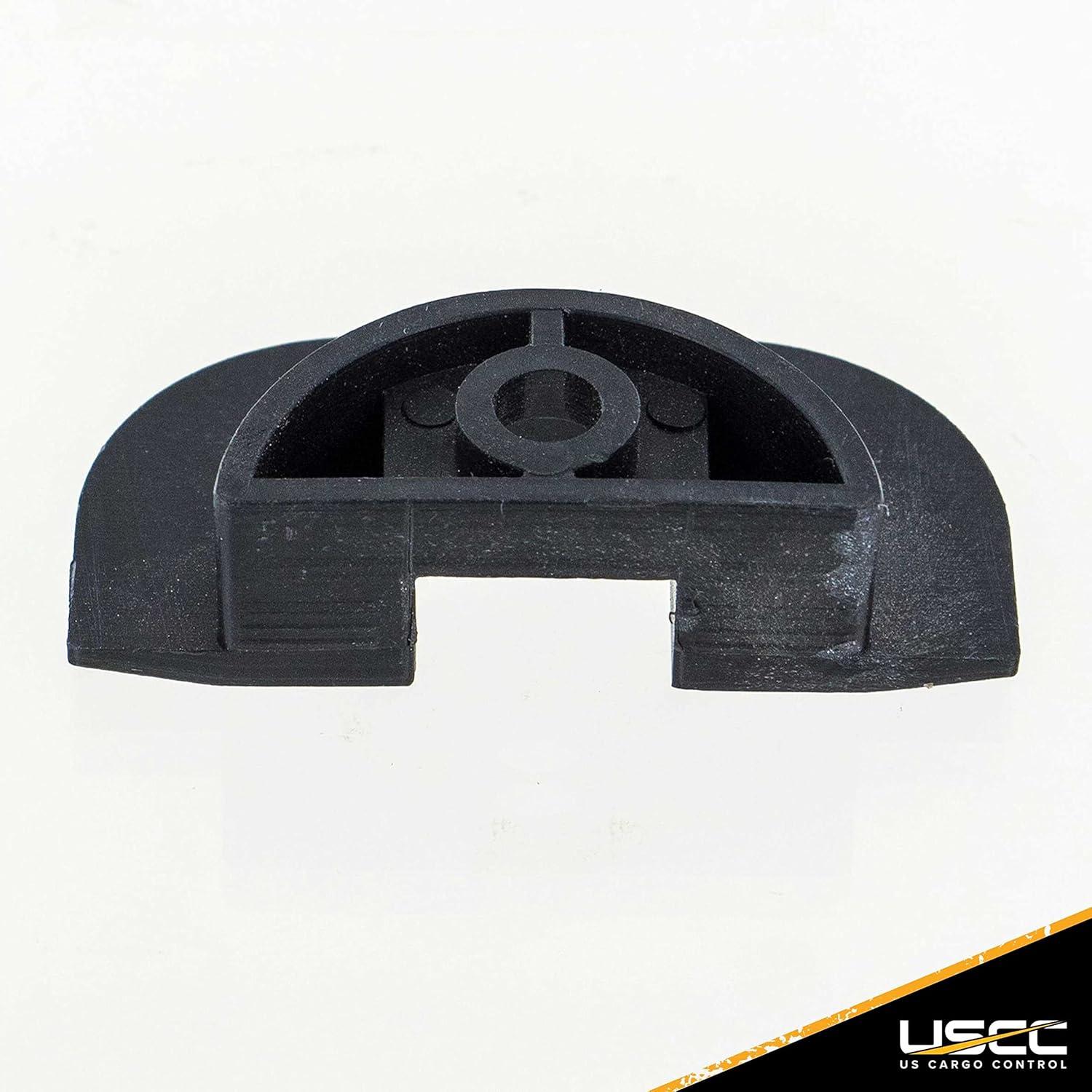 Black Plastic Flanged End Cap for L-Track Rails