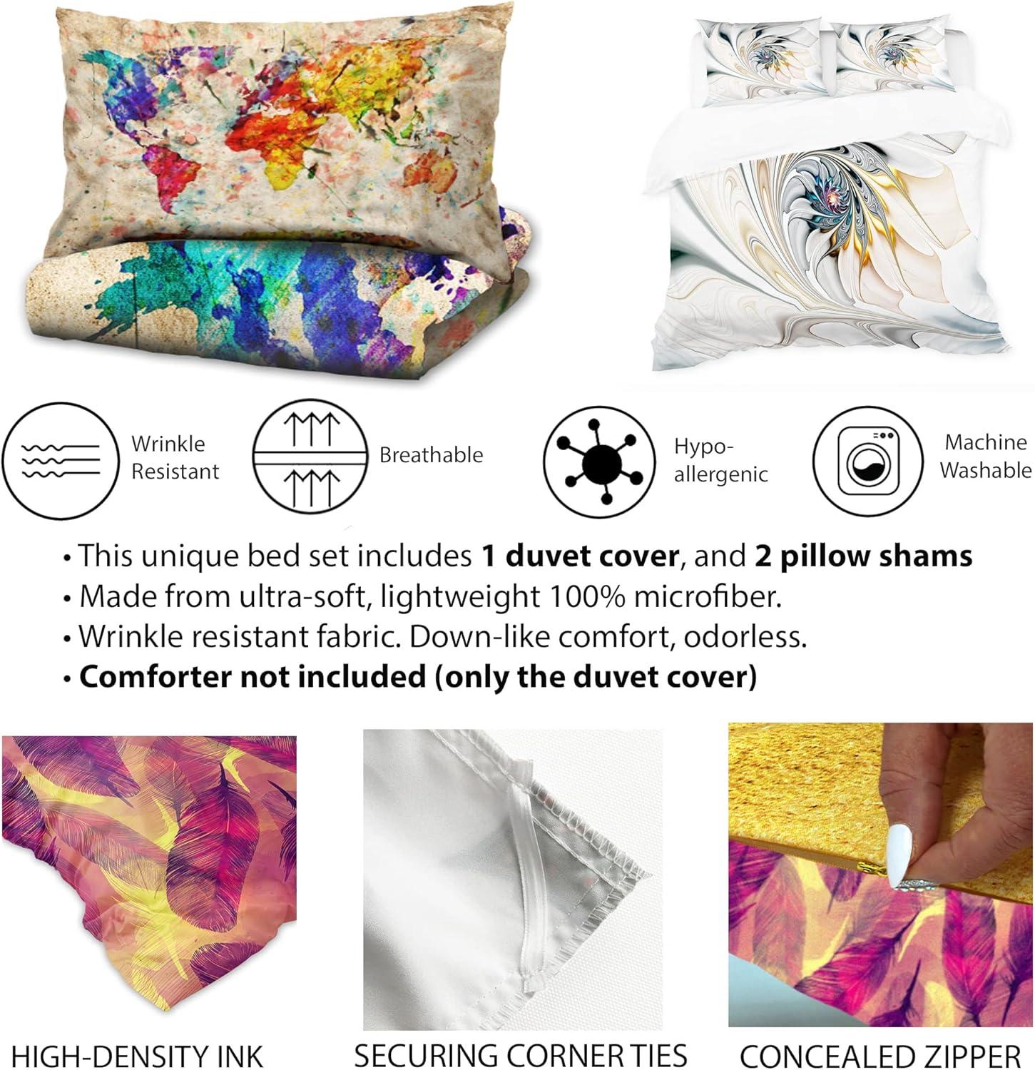 Designart 'butterfly Blue Garden II' Cottage Duvet Cover Set