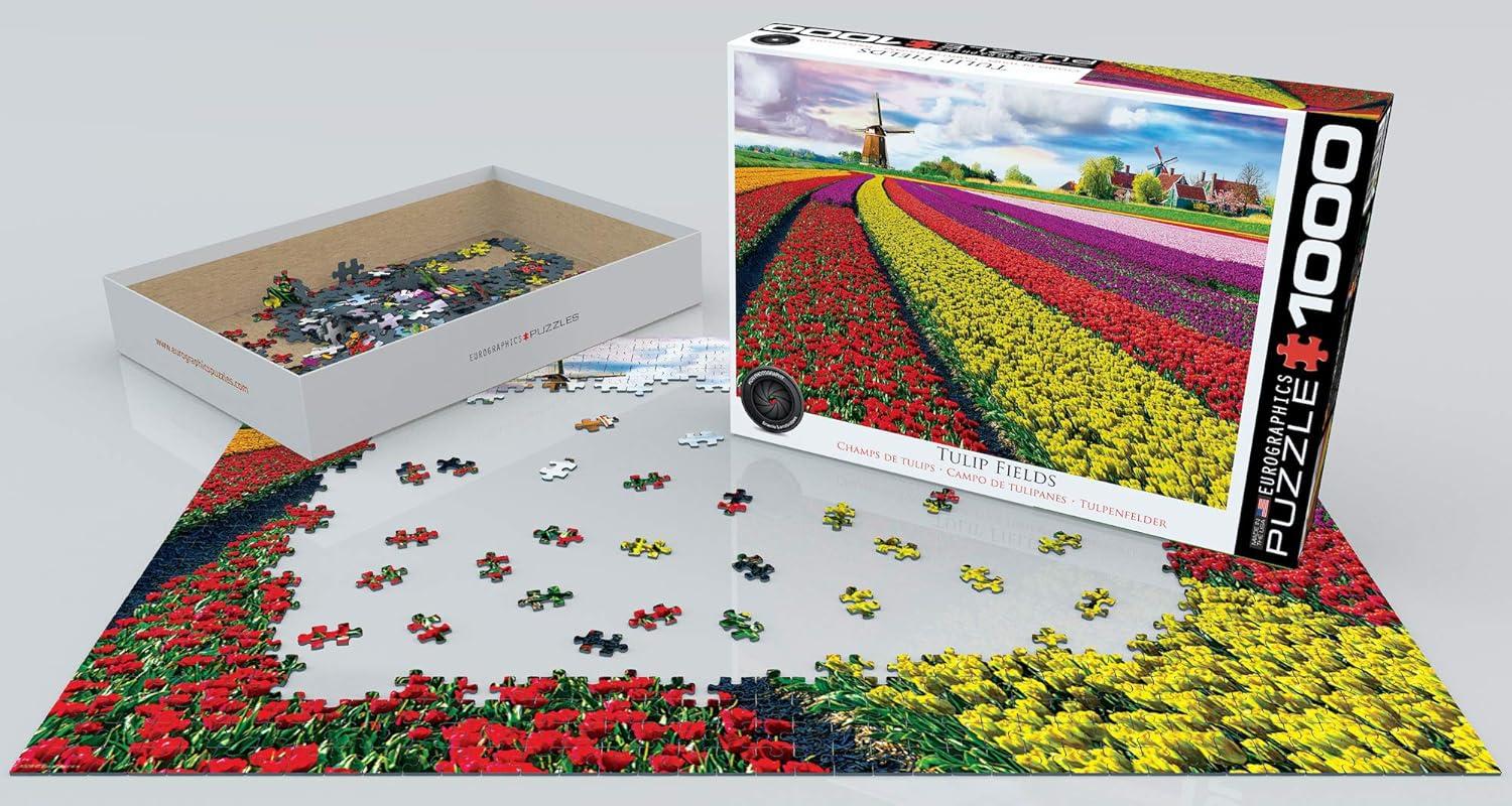 Tulip Field - Netherlands 1000-Piece Puzzle