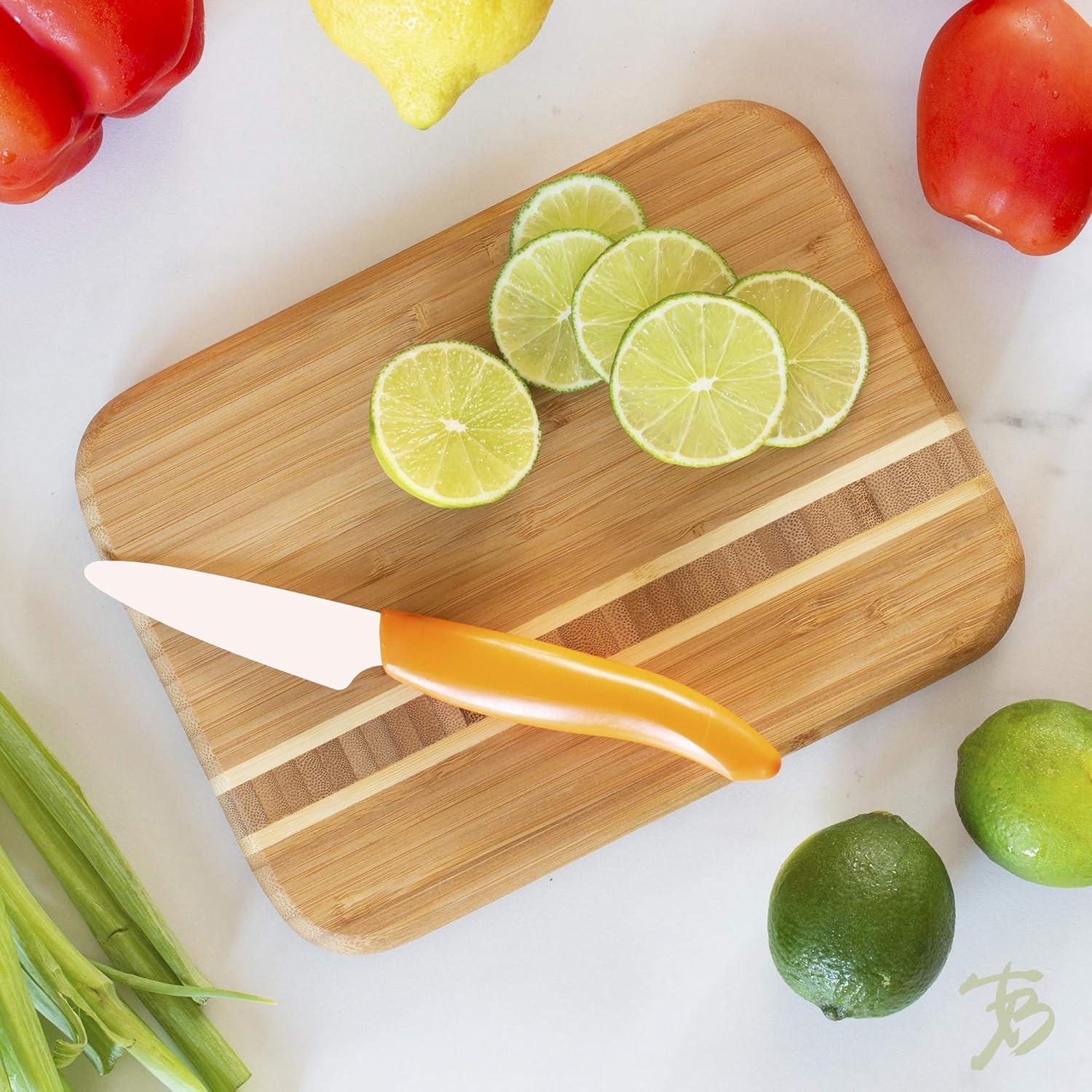 Totally Bamboo Barbados Bamboo Serving and Cutting Board, 9" x 6-1/2"