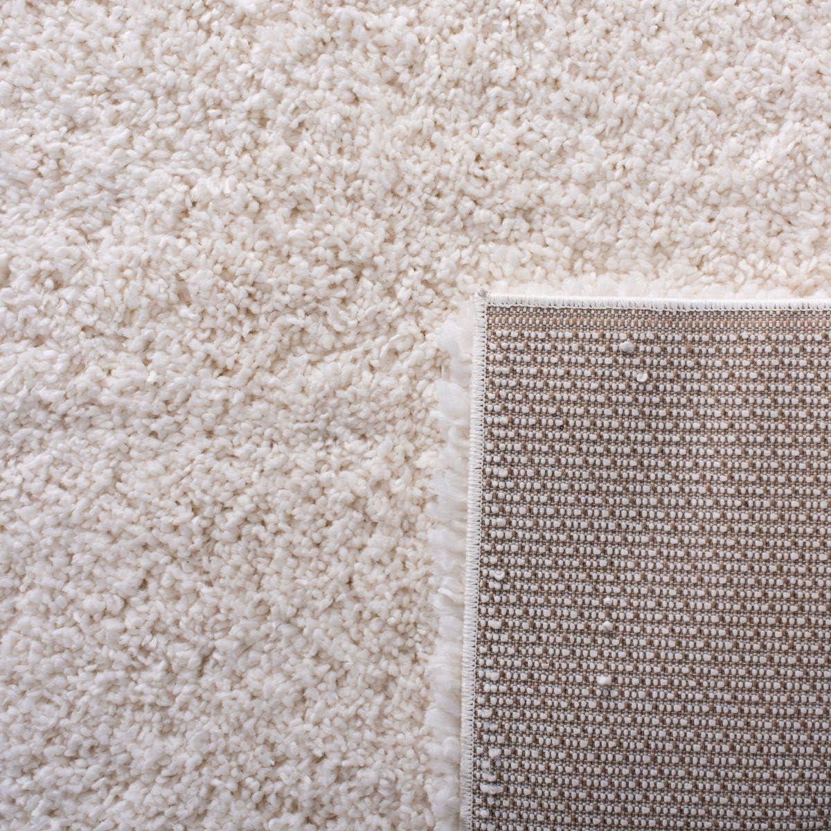 SAFAVIEH Fontana Jamie Solid Shag Area Rug, Ivory, 10' x 14'