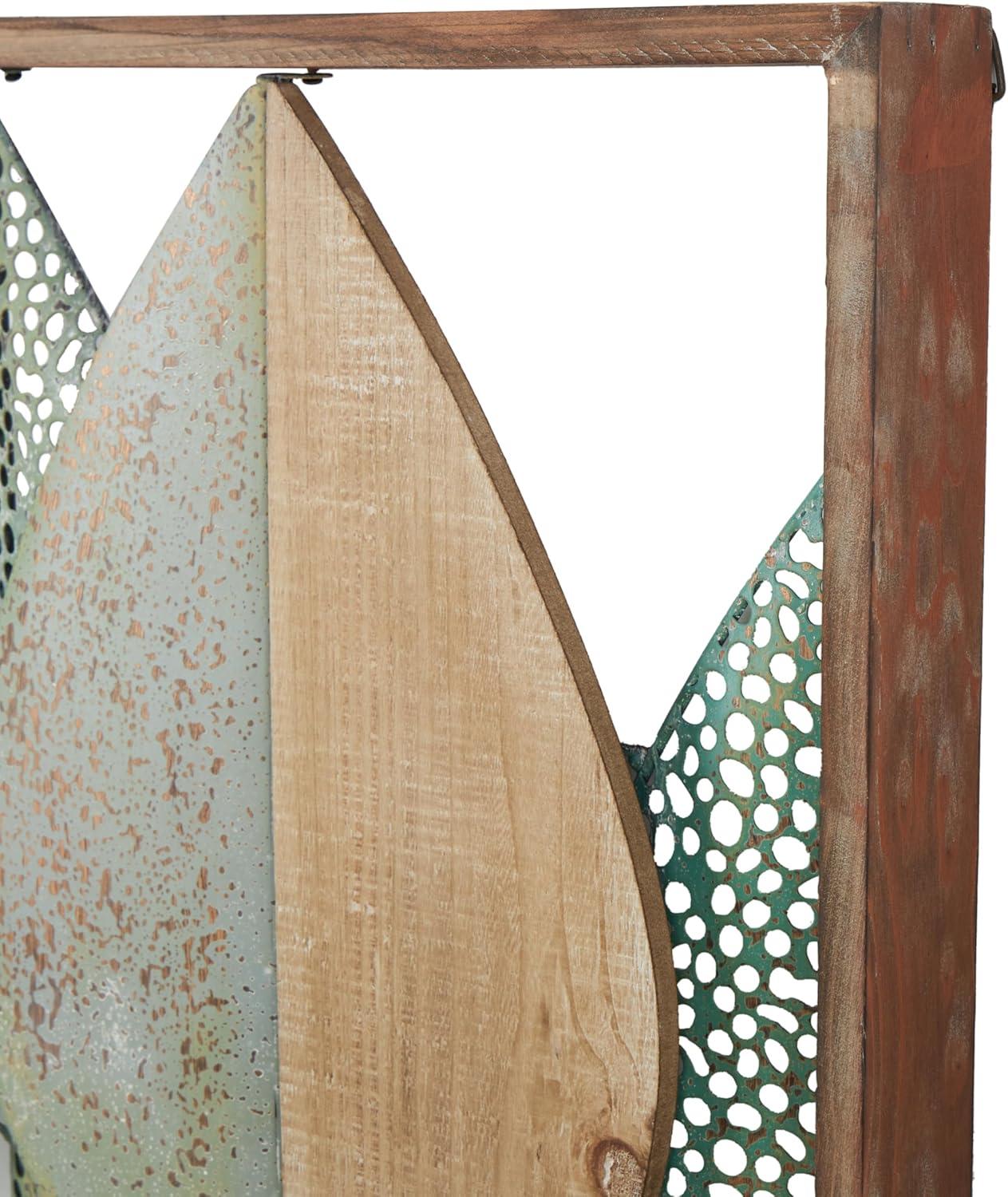 XMVJHOME Modern Leaf Wall Art Sculpture With Metal Wire Accents, Minimalist Botanical Home Decor, Open-Frame Design For Contemporary Interiors