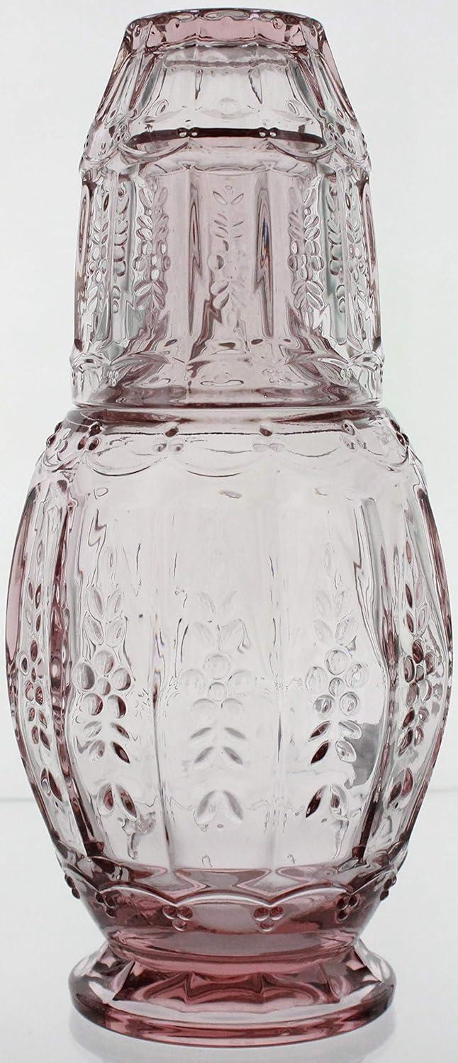 Elle Decor 2-Piece Carafe and Cup Set, Vintage Pink | Wayfair
