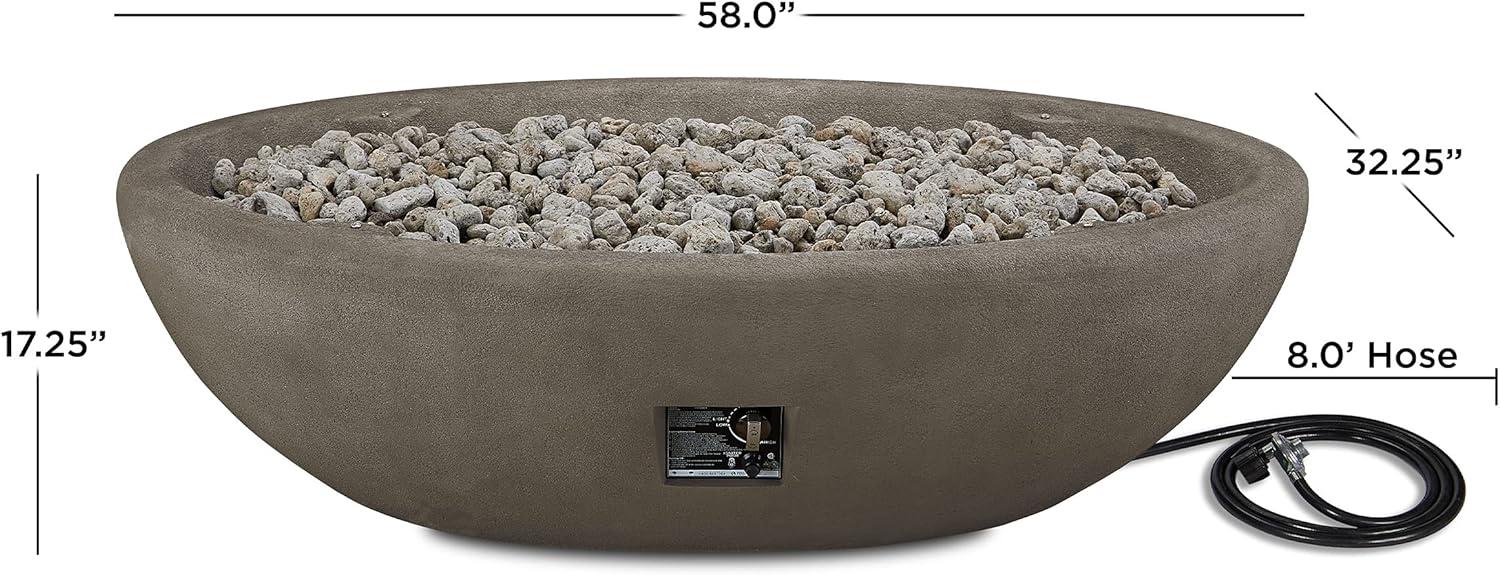 Fernanda Fire Bowl - Gray / Large Oval