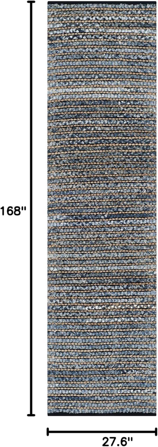 Cape Cod CAP365 Hand Woven Runner Rug - Blue - 2'3"x14' - Safavieh.